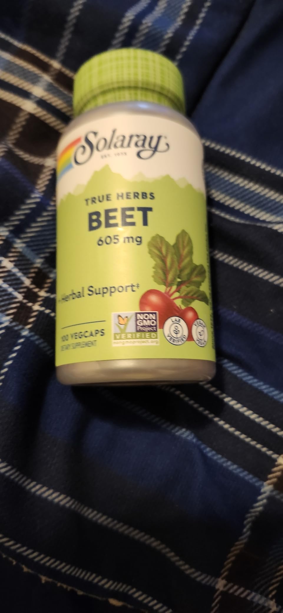 SOLARAY Beet Root 605mg | May Support Cardiovascular Health & Athletic Performance, Kidney, Liver & Blood Health | Non-GMO | Vegan | 100 VegCaps customer photo 1
