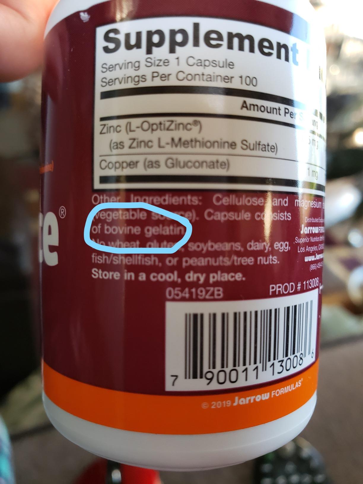 Jarrow Formulas Zinc Balance 15 mg - 100 Servings (Veggie Caps) - Zinc with Copper - Essential Minerals for Immune System Support - Immune Support Supplement - Gluten Free Copper Supplement, Vegan customer photo 2