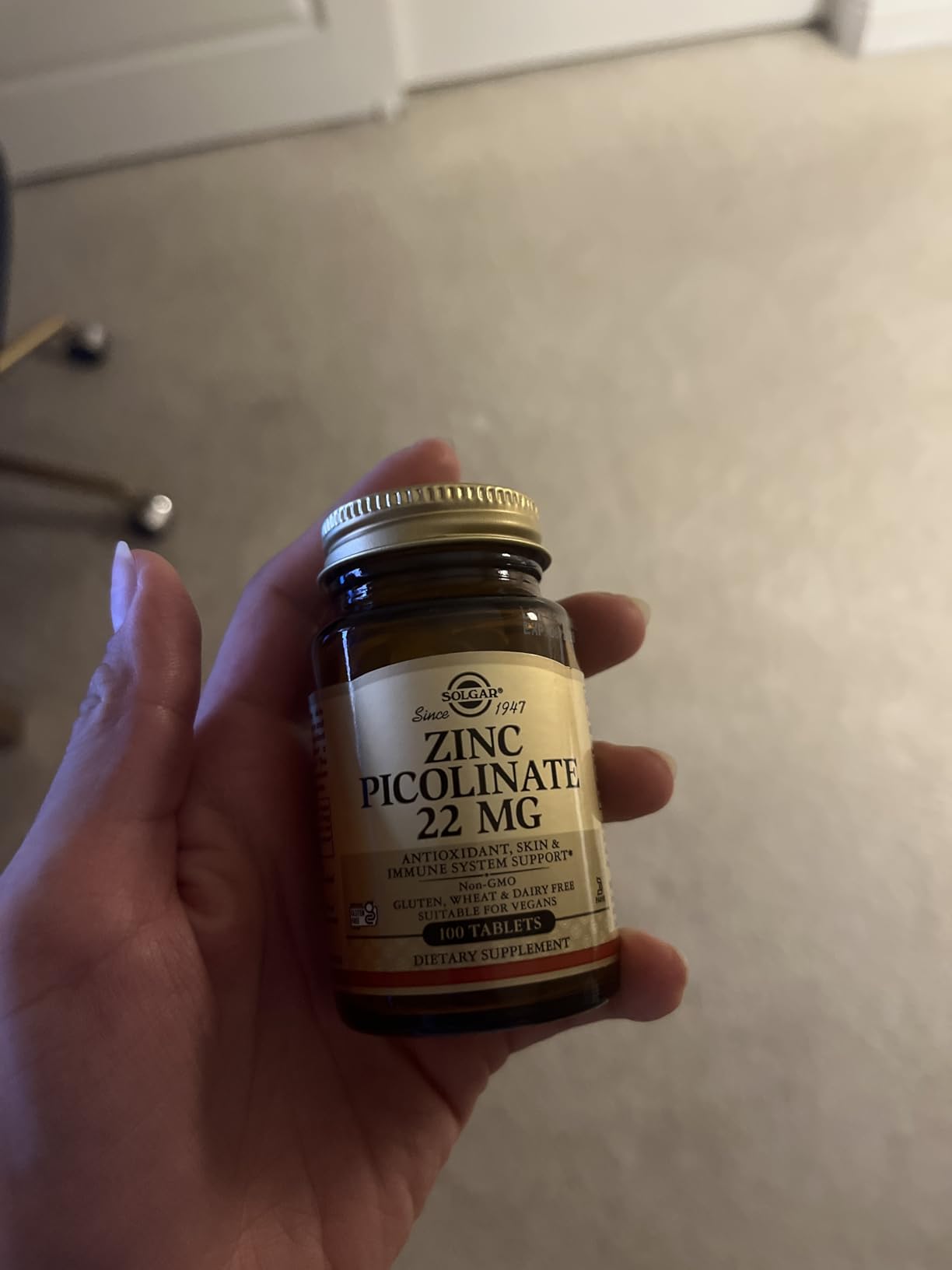Solgar Zinc Picolinate 22 mg, 100 Tablets - Promotes Healthy Skin, Supports Immune System & Antioxidant customer photo 1