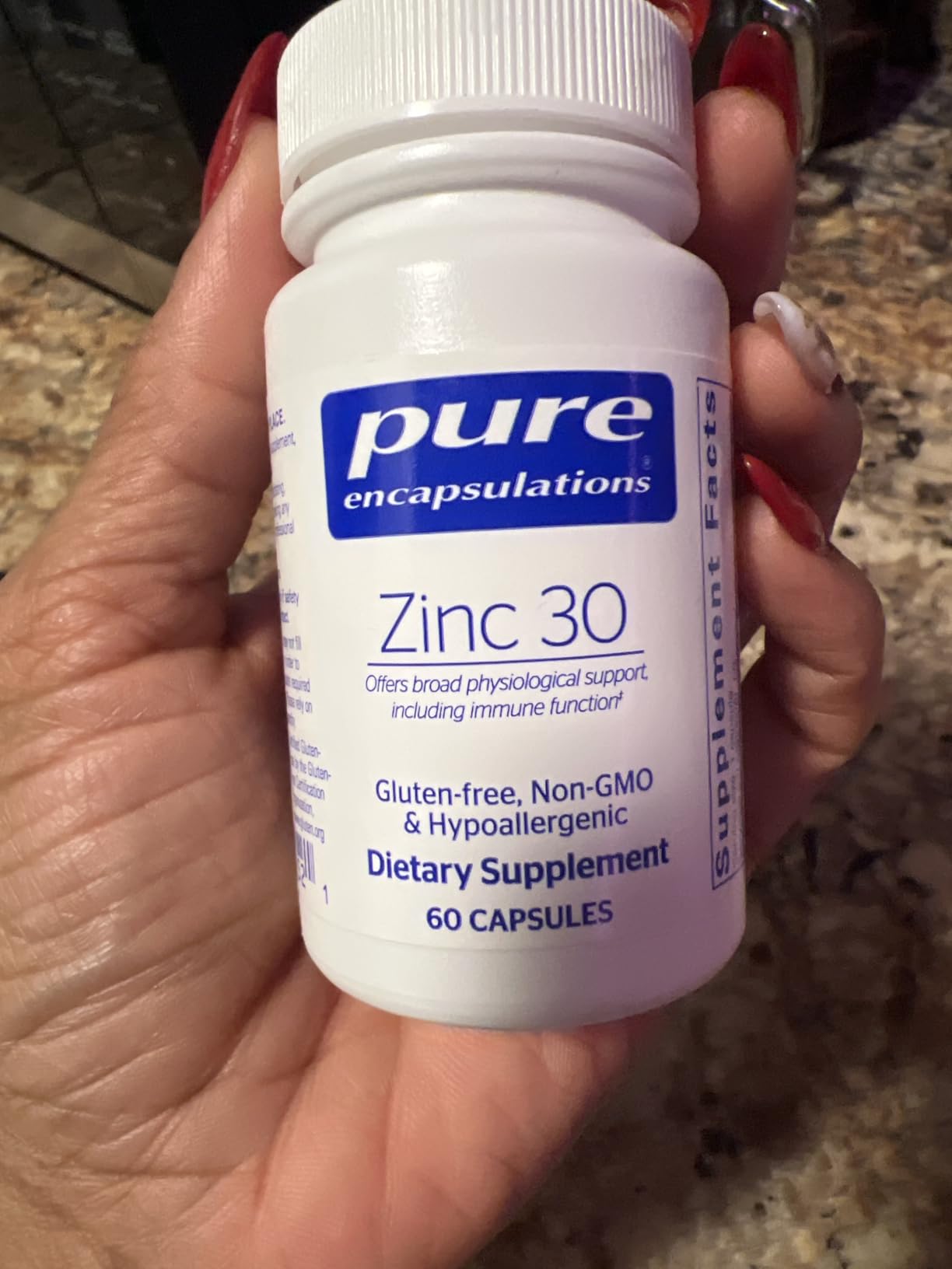 Pure Encapsulations Zinc 30 mg - Supplement for Immune System Support, Growth and Development, and Wound Healing - with Zinc Picolinate 30 mg - 60 Capsules customer photo 2