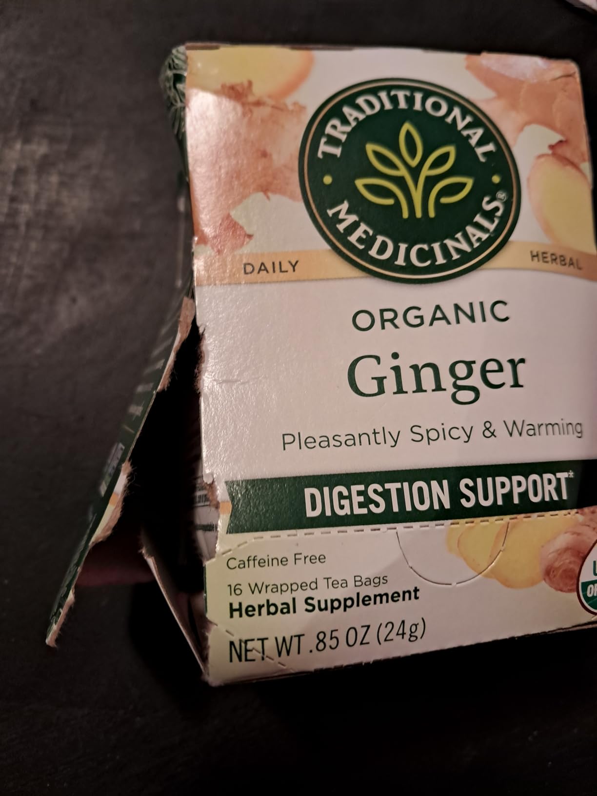 Traditional Medicinals Tea, Organic Ginger, Healthy Digestion, Pleasantly Spicy & Warming, 16 Tea Bags customer photo 2