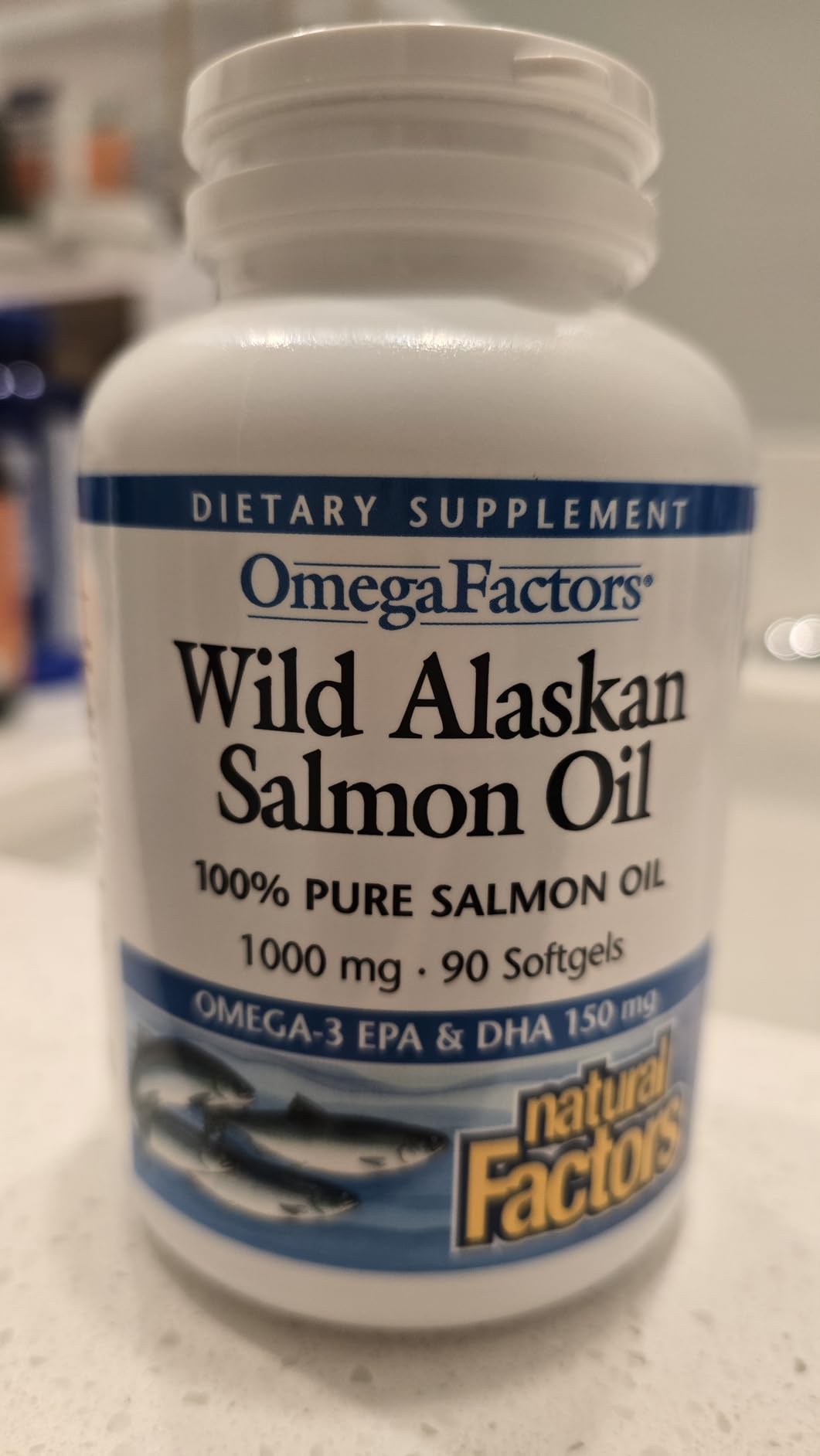 Natural Factors Wild Alaskan Salmon Oil Provides Omega-3, EPA, DHA & Vitamin D, Supports Brain & Heart Health, 180 Softgels customer photo 2