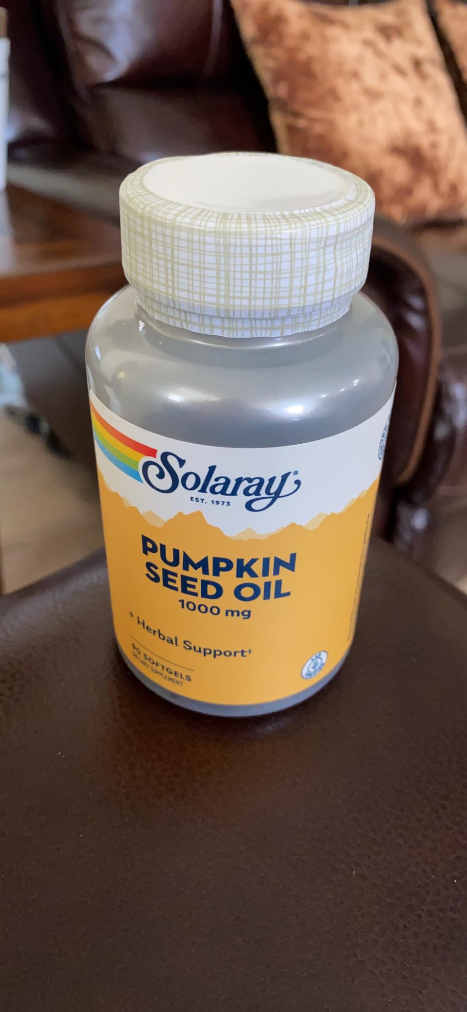 SOLARAY Pumpkin Seed Oil 1000 mg - Source of Omega 6 and Omega 9 Essential Fatty Acids and Plant Sterols - Pressed from Pumpkin Seeds - Lab Verified, 60-Day Guarantee, 90 Servings, 90 Softgels customer photo 1
