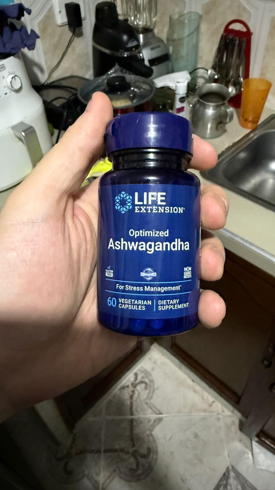 Life Extension Optimized Ashwagandha - Stress Management Supplement for a Healthy Stress Response, Focus, Memory, Stress Relief - Vegetarian, Gluten-Free, Non-GMO, 60 Capsules customer photo 2