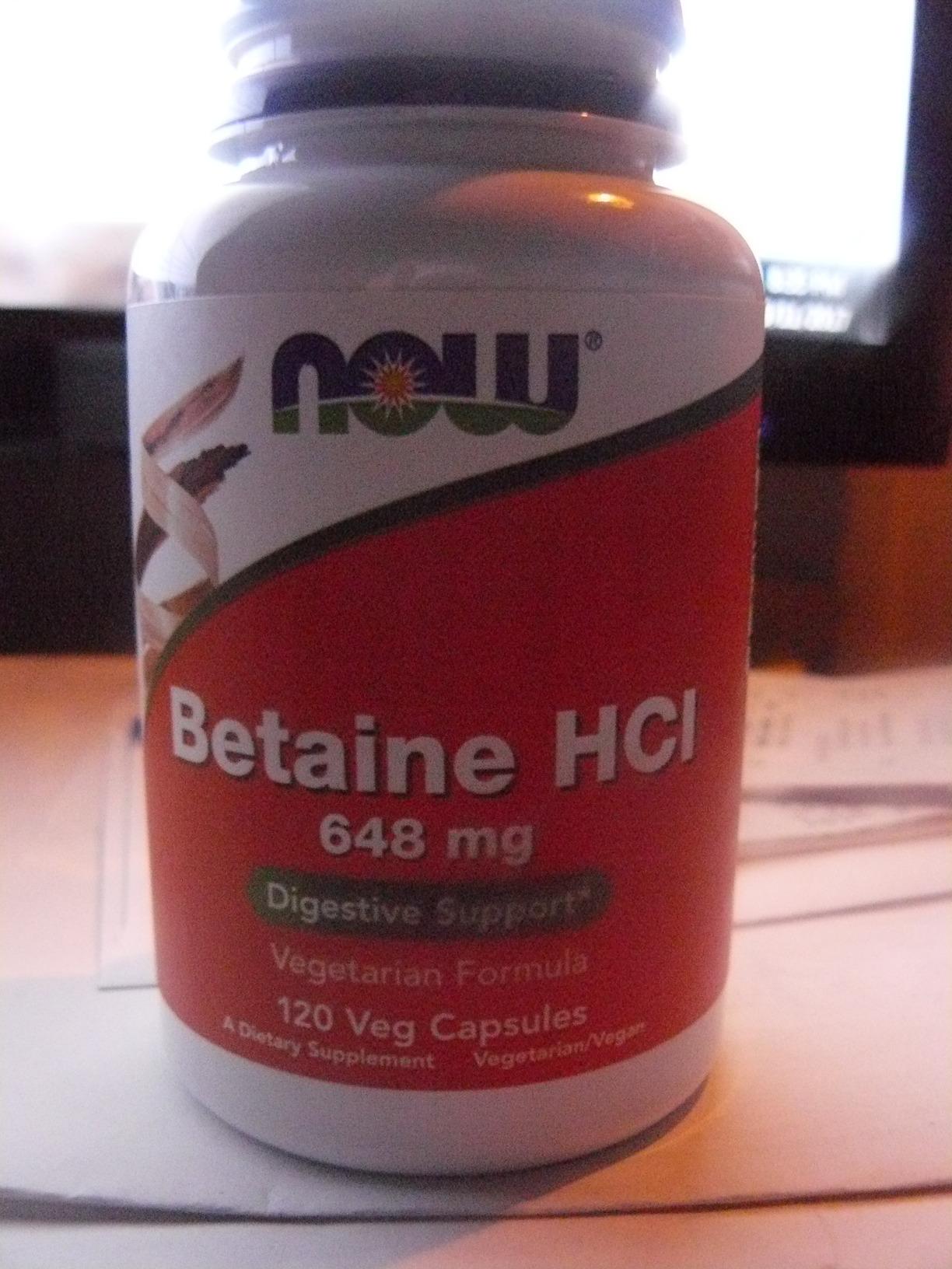 NOW Foods Supplements, Betaine HCl 648 mg, Vegetarian Formula, Digestive Support*, 120 Veg Capsules customer photo 2
