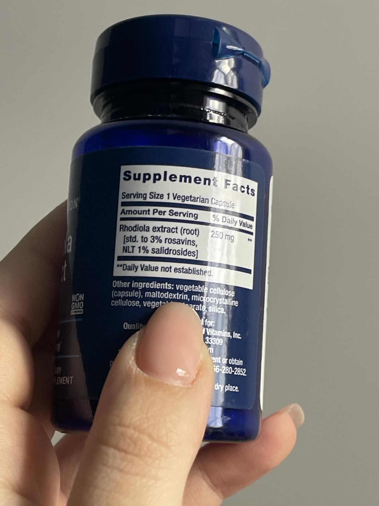 Life Extension Rhodiola Extract, Rhodiola rosea Supplement, Standardized Extract, Promotes Physical and Mental Performance, Gluten-Free, Non-GMO, Vegetarian, 250 mg, 60 Capsules customer photo 1