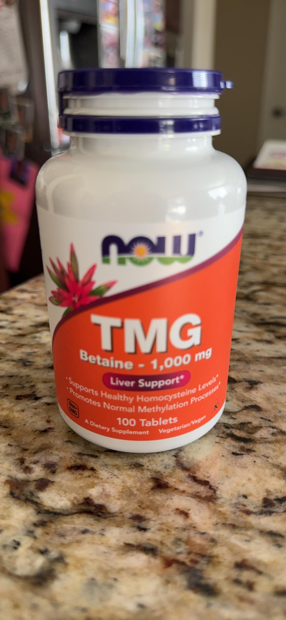 NOW Foods Supplements, TMG Betaine (Trimethylglycine) 1,000 mg, Liver Support, 100 Tablets customer photo 2