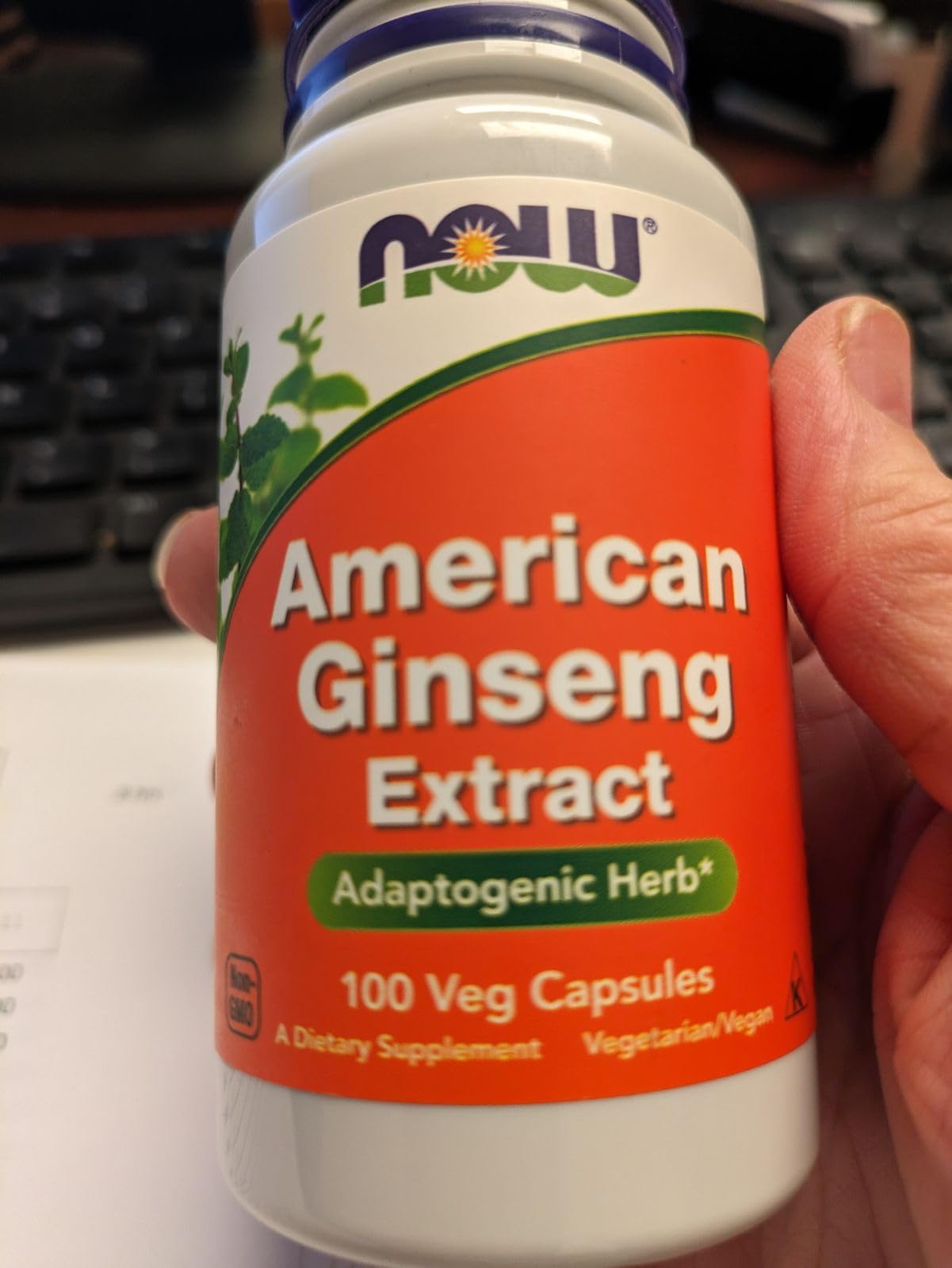 NOW Foods Supplements, American Ginseng (Panax quinquefolius) 500 mg, Herbal Supplement, 100 Veg Capsules customer photo 1