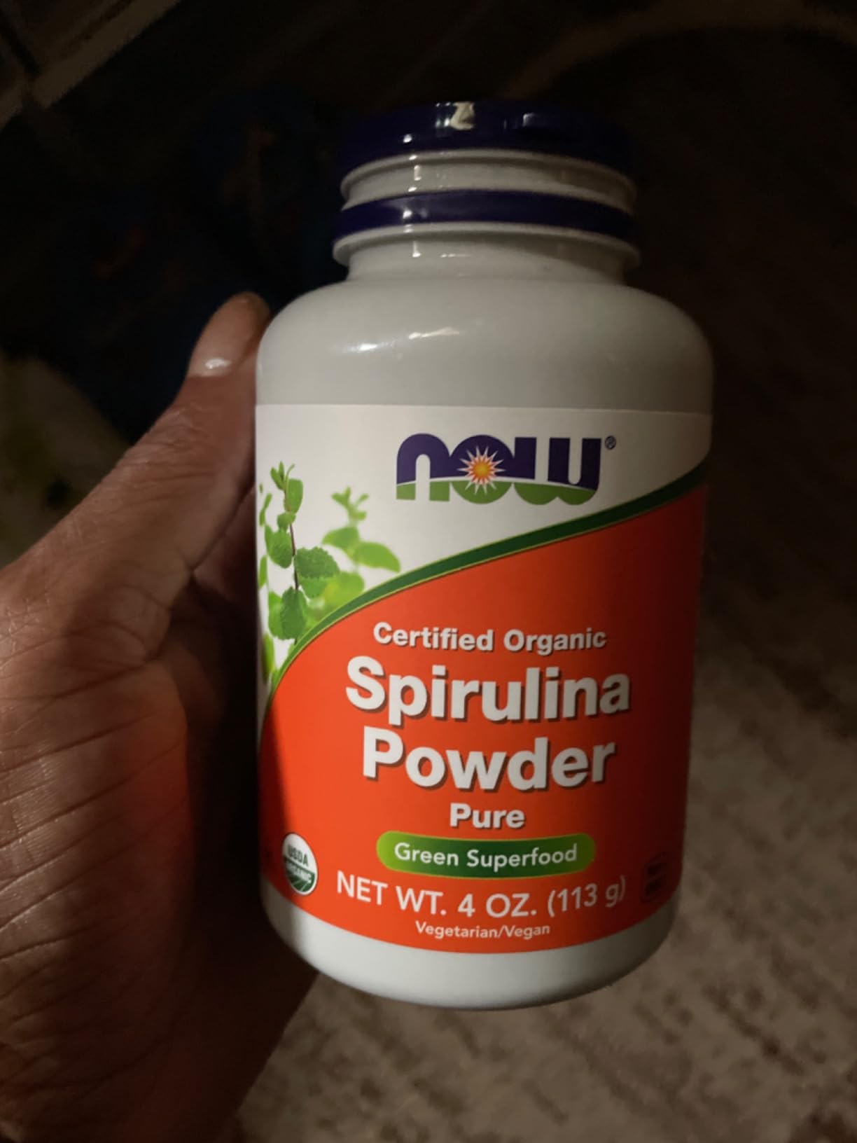 NOW Foods Supplements, Certified Organic, Spirulina Powder, Rich in Beta-Carotene (Vitamin A) and B-12 with naturally occurring GLA & Chlorophyll, 1-Pound customer photo 1