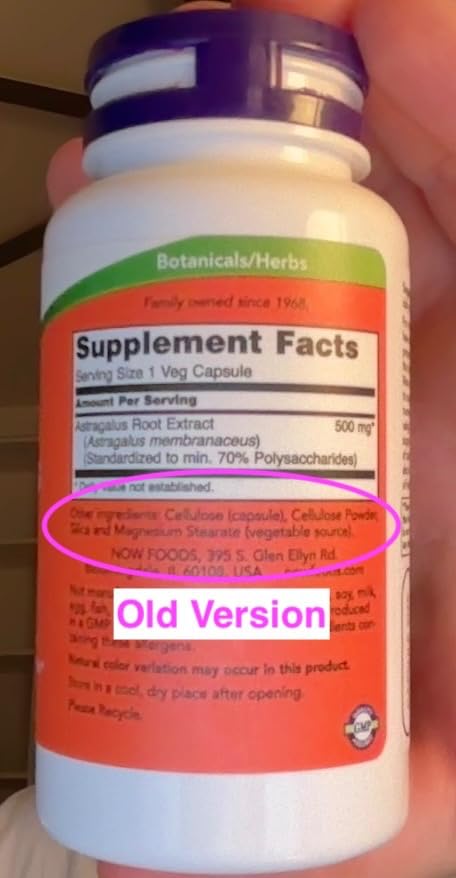 NOW Foods Immune Support Supplements, Astragalus Extract 500 mg (Standardized to 70% Polysaccharides), 90 Veg Capsules customer photo 1