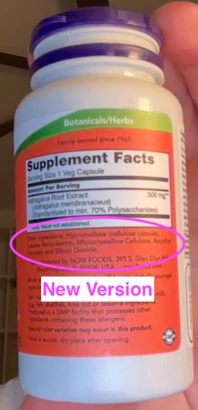 NOW Foods Immune Support Supplements, Astragalus Extract 500 mg (Standardized to 70% Polysaccharides), 90 Veg Capsules customer photo 2