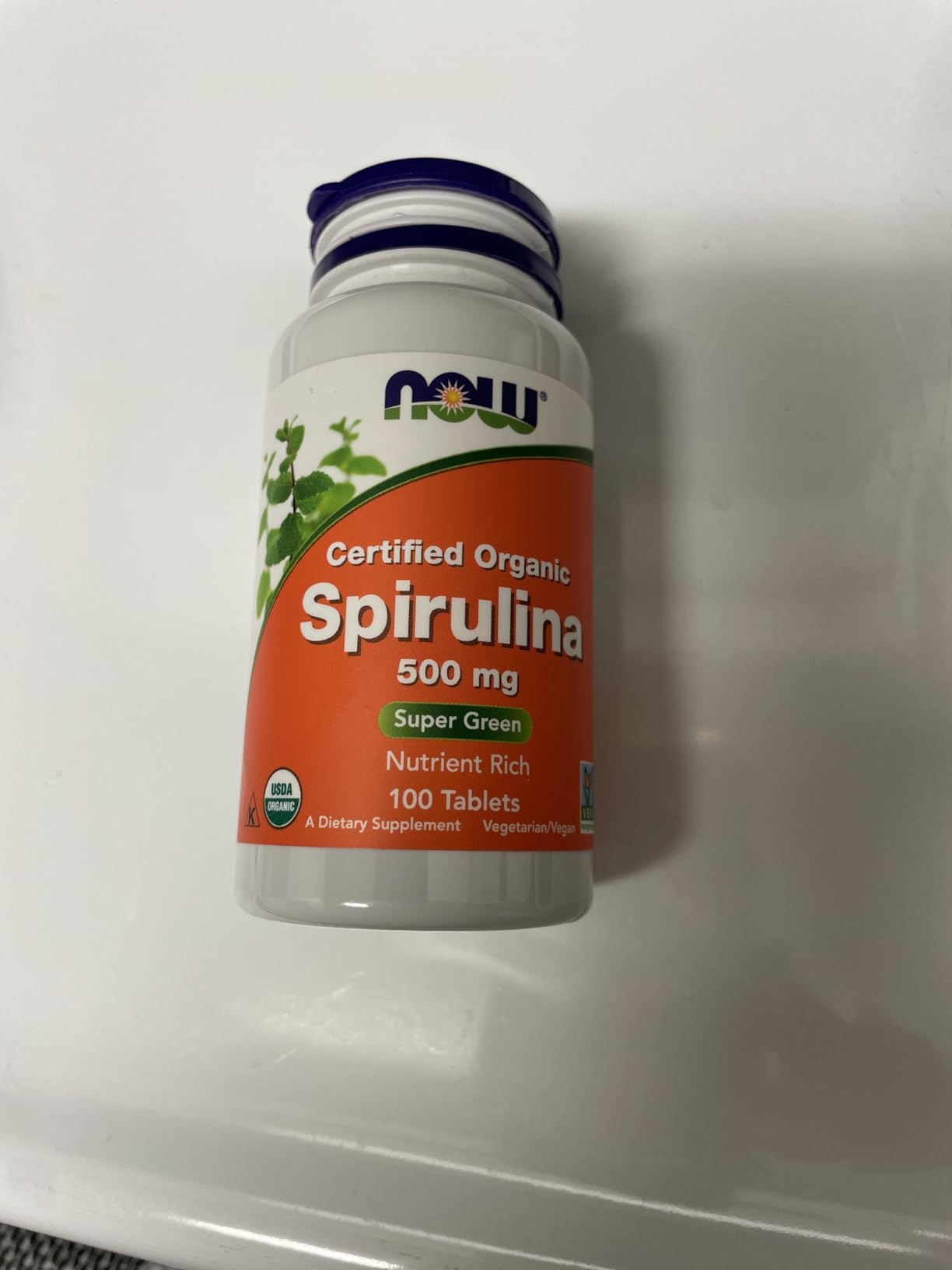 NOW Foods Supplements, Organic Spirulina 500 mg with Vitamins, Minerals and GLA (Gamma-Linolenic Acid), 500 Tablets customer photo 1