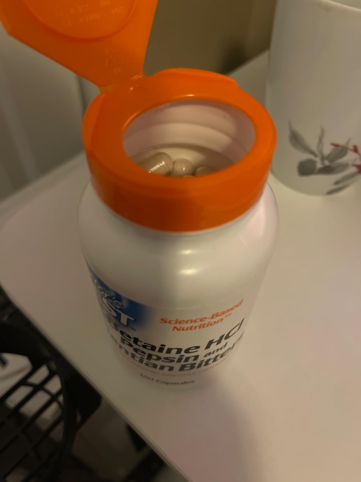 Doctor's Best Betaine HCI Pepsin & Gentian Bitters, Digestive Enzymes for Protein Breakdown & Absorption, Non-GMO, Gluten Free, 120 Caps customer photo 2