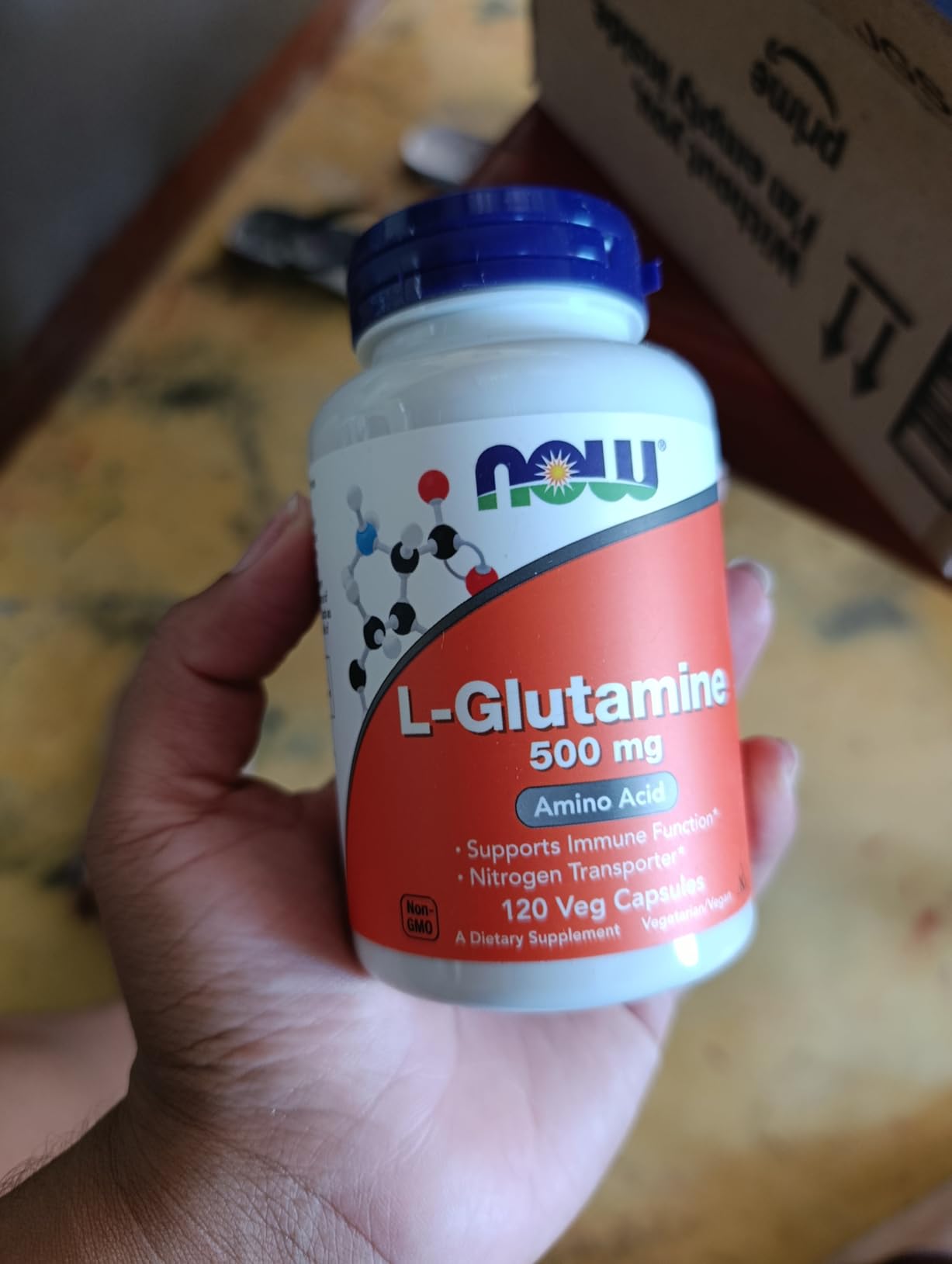 NOW Foods Supplements, L-Glutamine 500 mg, Nitrogen Transporter, Amino Acid, 120 Veg Capsules customer photo 1