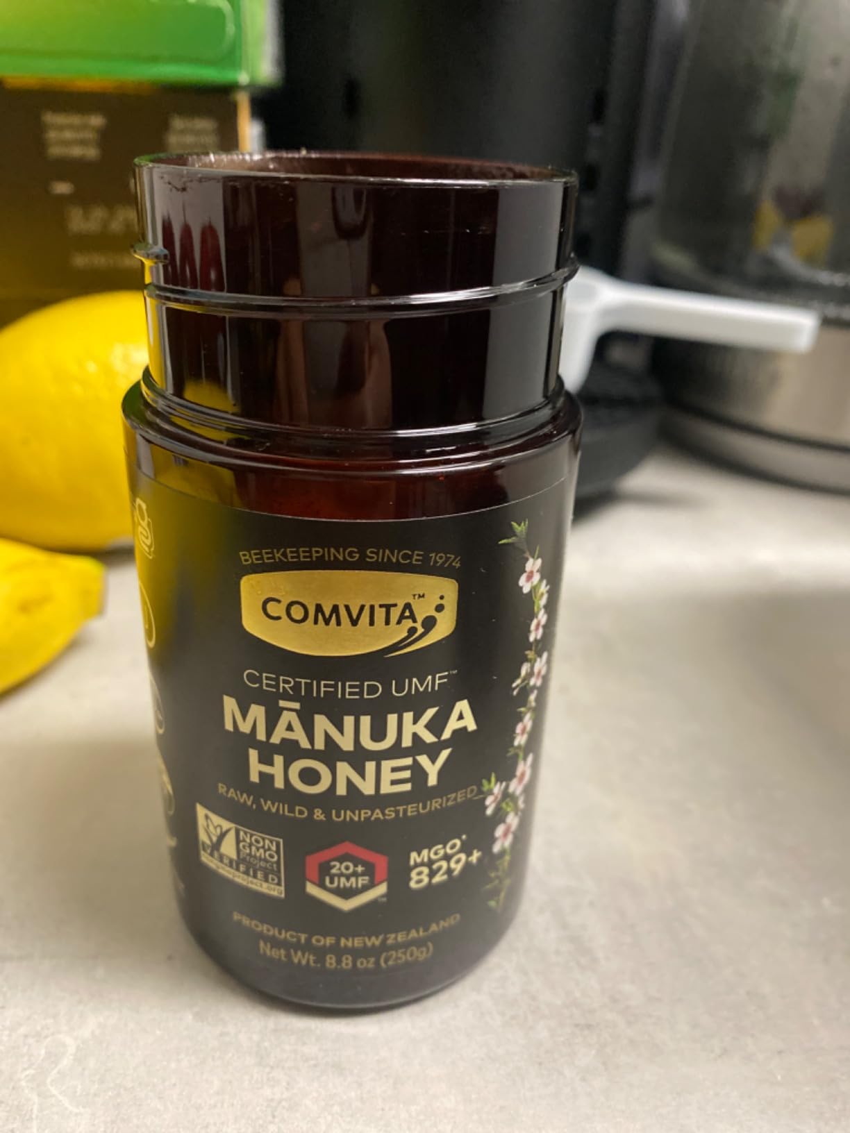 Comvita Manuka Honey UMF 20+ (MGO 829+) - Raw Manuka Honey New Zealand, Pure & Unpasteurized, Superfood for Immune Health, Use in Tea, Wild, Monofloral, Non-GMO - 250g (8.8 oz) customer photo 1