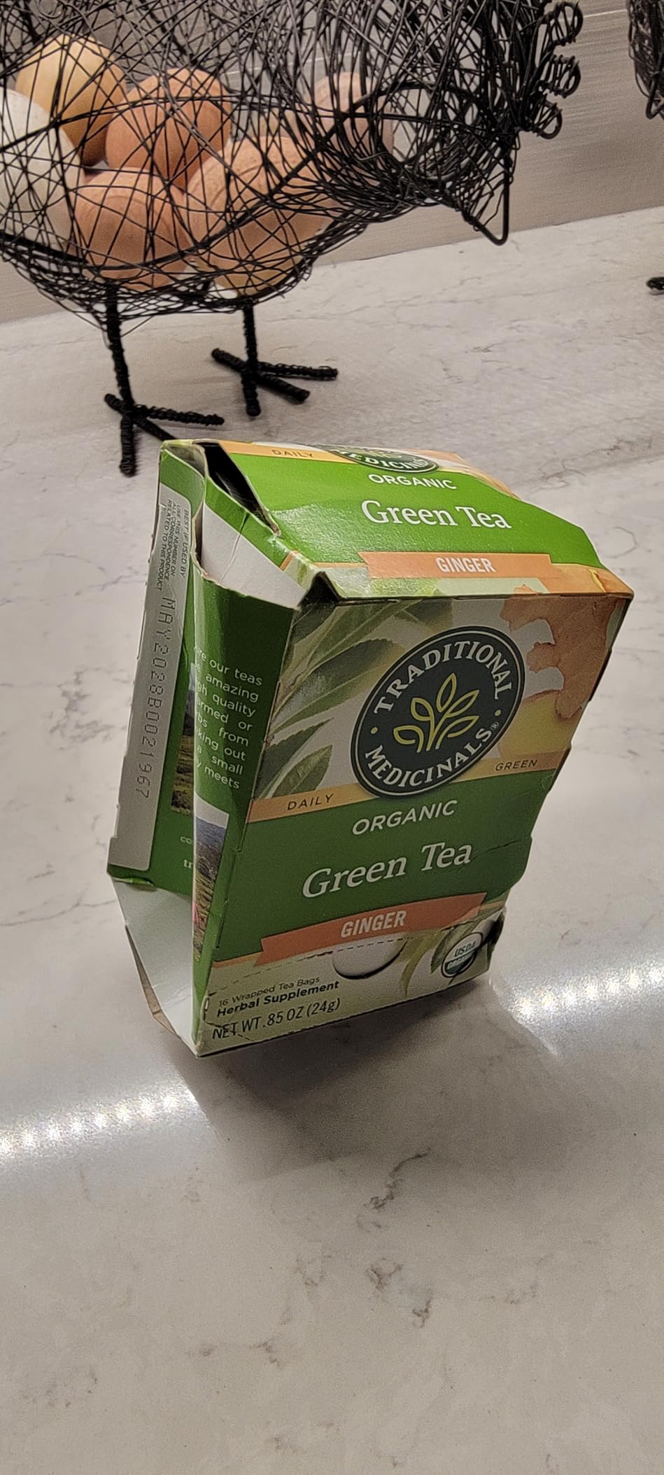 Traditional Medicinals Tea, Organic Green Tea Ginger - Promotes Healthy Digestion, Occasional Nausea & Indigestion Relief - Kosher, Non-GMO - 16 Tea Bags customer photo 2