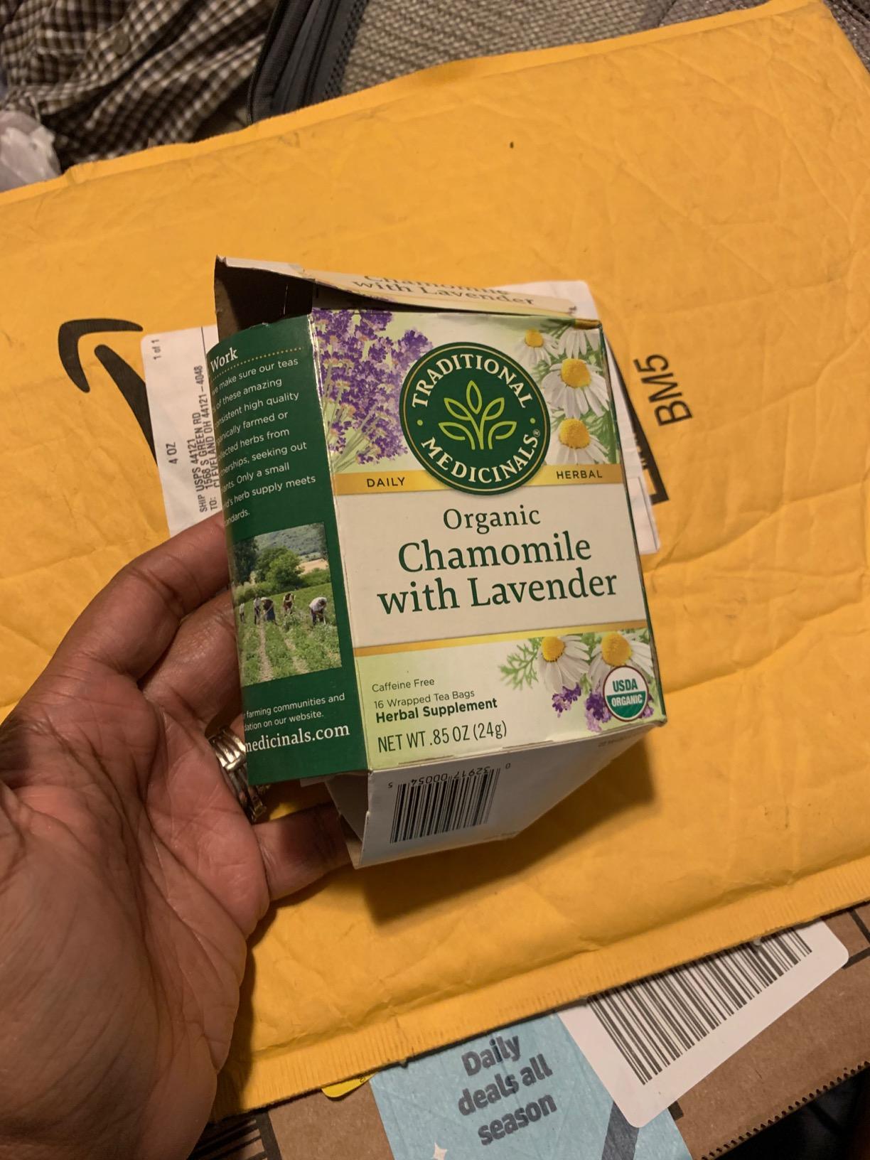 Traditional Medicinals Organic Chamomile with Lavender Herbal Tea (Pack of 1), Calms the Nervous System, 16 Tea Bags customer photo 1
