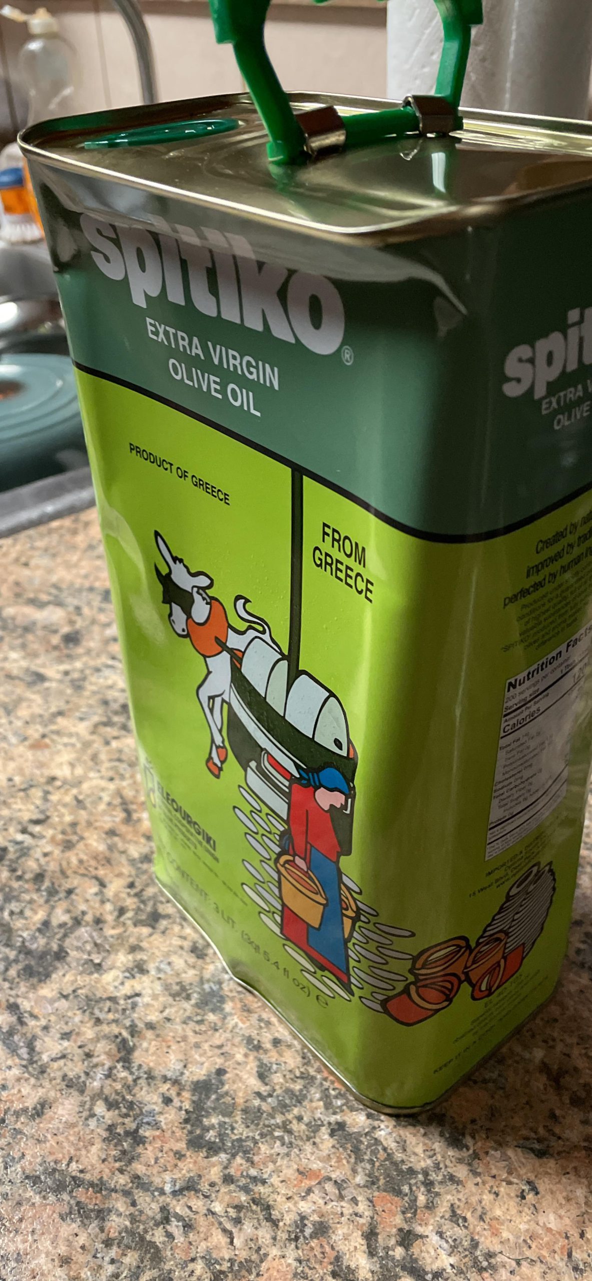 Spitiko Greek Extra Virgin Olive Oil 3 liter can customer photo 2