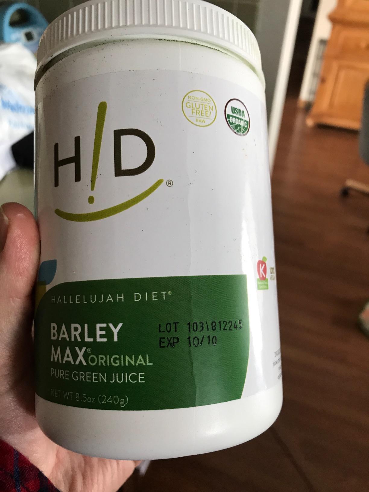 Hallelujah Diet Organic BarleyMax - Barley Grass Juice and Alfalfa Juice Powder, Vegan Formula, Plant-Based Dietary Supplement, Original, 8.5 Ounce Bottle (60 Day Supply) customer photo 1