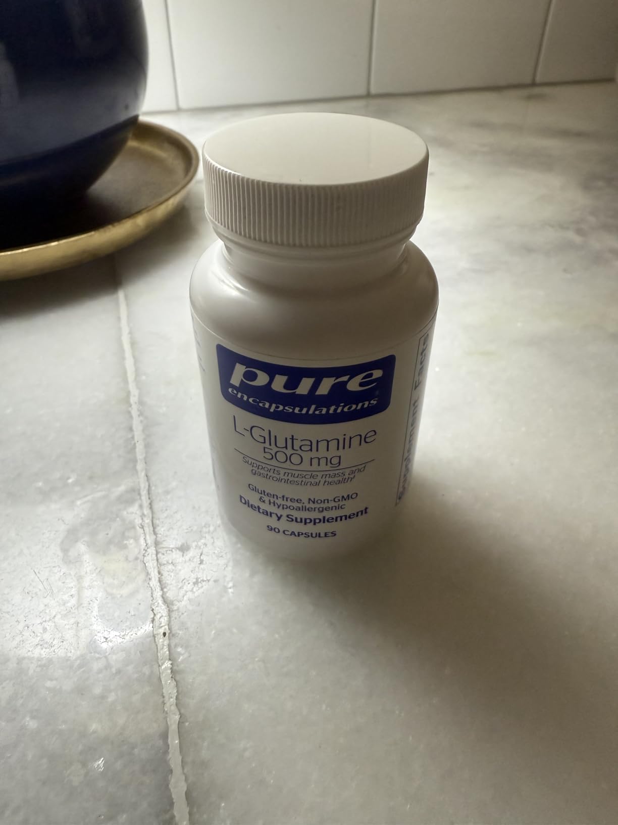 Pure Encapsulations L-Glutamine 500 mg - Supplement for Immune and Digestive Support, Gut Health and Lining, Metabolism, and Muscle Support - with Free-Form L-Glutamine - 90 Capsules customer photo 1