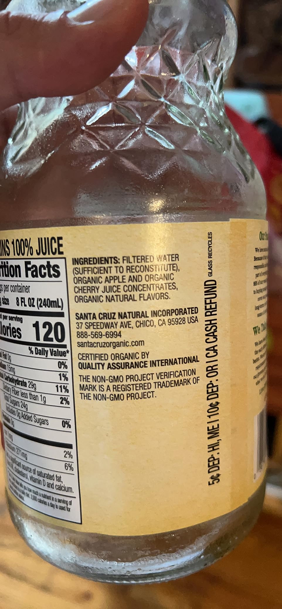 Santa Cruz Organic Organic Tart Red Cherry Juice, 32 FZ customer photo 2