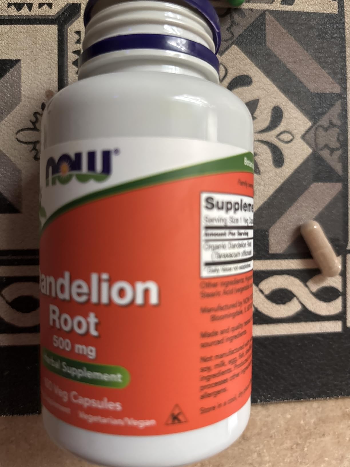 NOW Foods Supplements, Dandelion Root (Taraxacum officinale) 500 mg, Herbal Supplement, 100 Veg Capsules customer photo 1