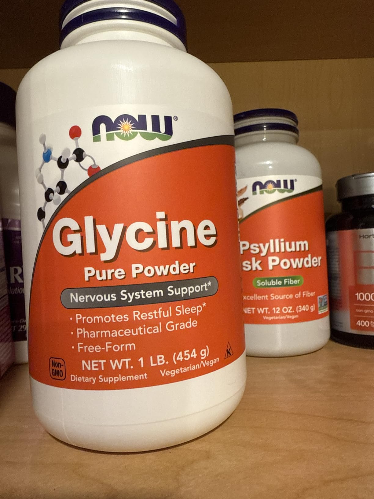 NOW Foods Supplements, Glycine Pure Powder, Promotes Restful Sleep*, Neurotransmitter Support*, 1-Pound customer photo 1
