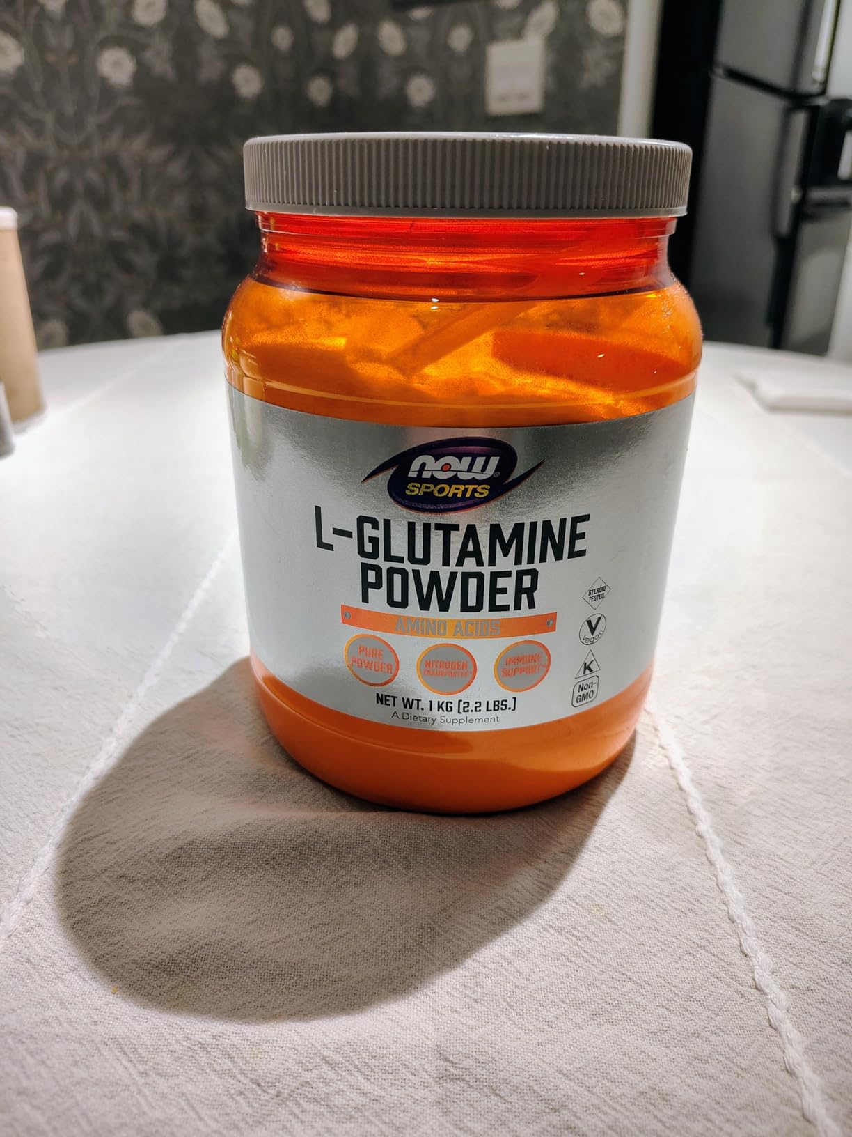 NOW Foods Sports Nutrition, L-Glutamine Pure Powder, Nitrogen Transporter*, Amino Acid, 1-Pound customer photo 1