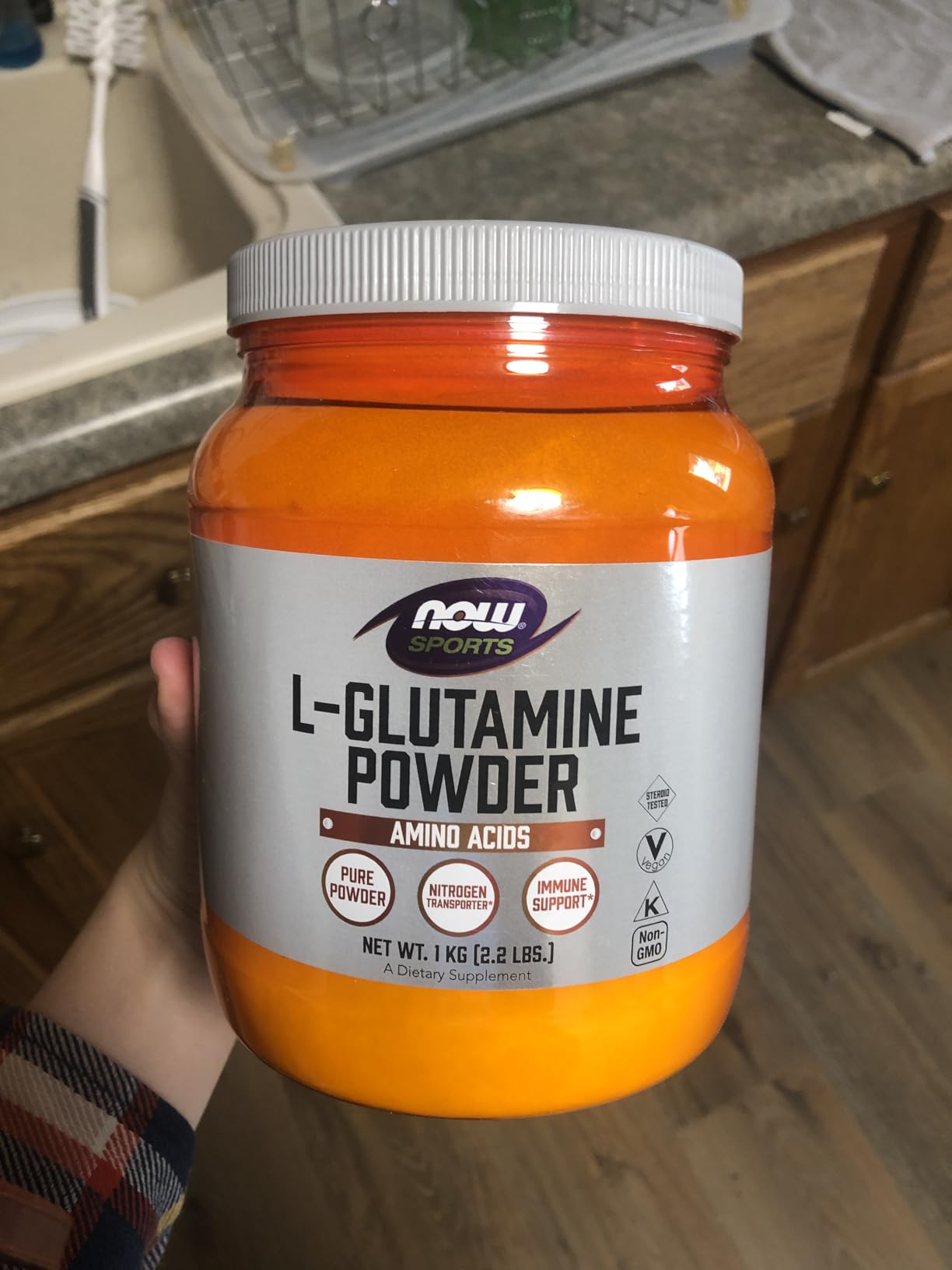 NOW Foods Sports Nutrition, L-Glutamine Pure Powder, Nitrogen Transporter*, Amino Acid, 1-Pound customer photo 2