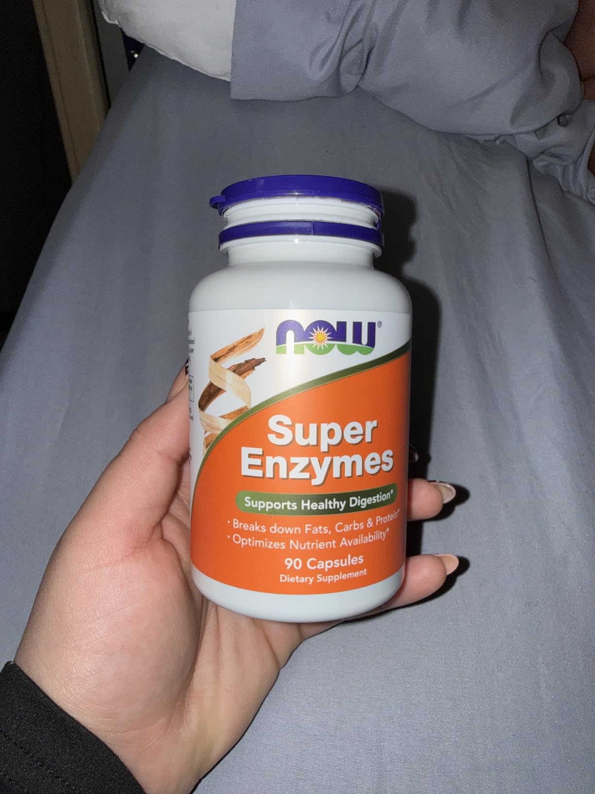 NOW Foods Supplements, Super Enzymes, Formulated with Bromelain, Ox Bile, Pancreatin and Papain, 180 Capsules customer photo 2