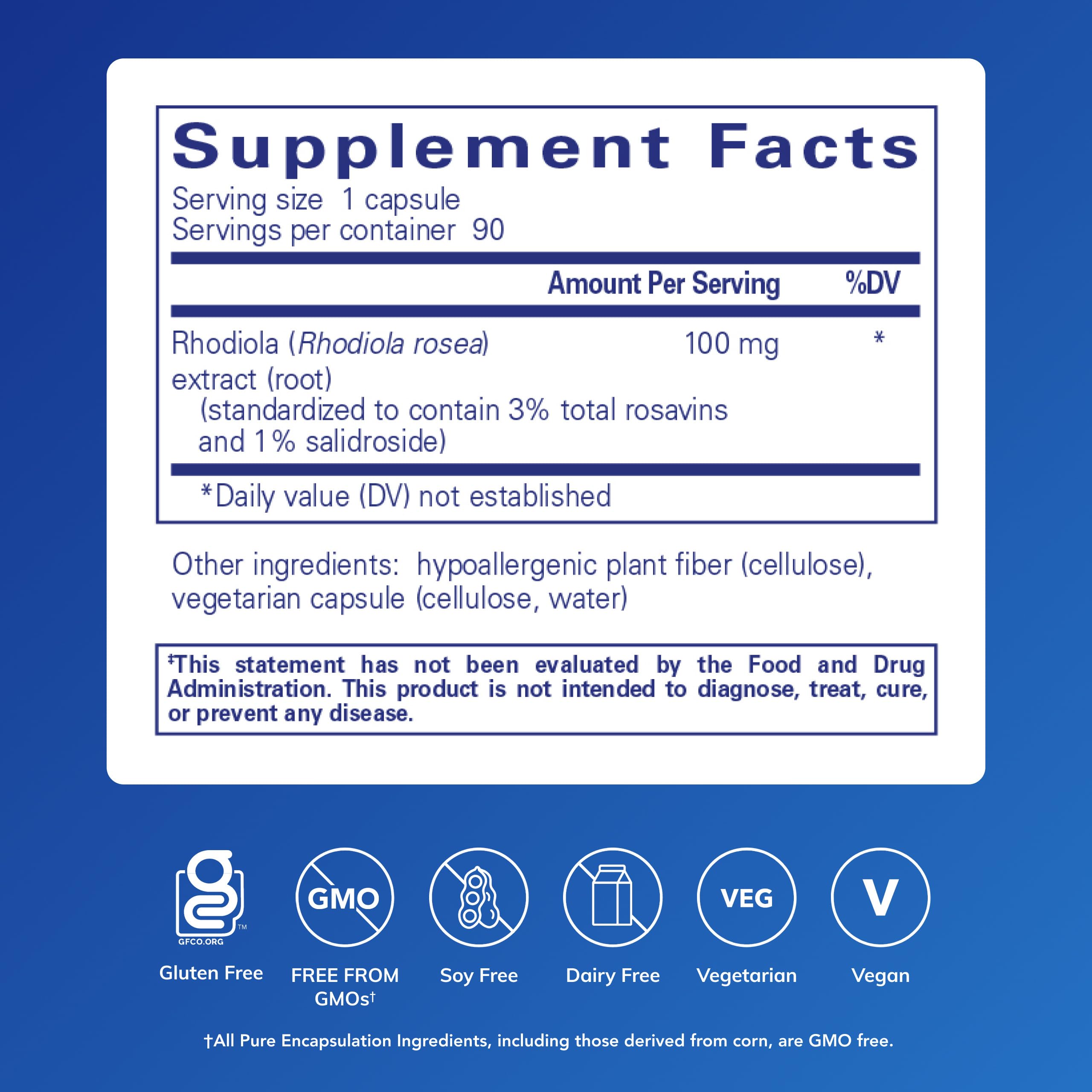 Pure Encapsulations Rhodiola Rosea - for Occasional Stress, Endurance & Fatigue Relief* - with Adaptogens - Gluten Free & Vegan - 90 Capsules customer photo 2