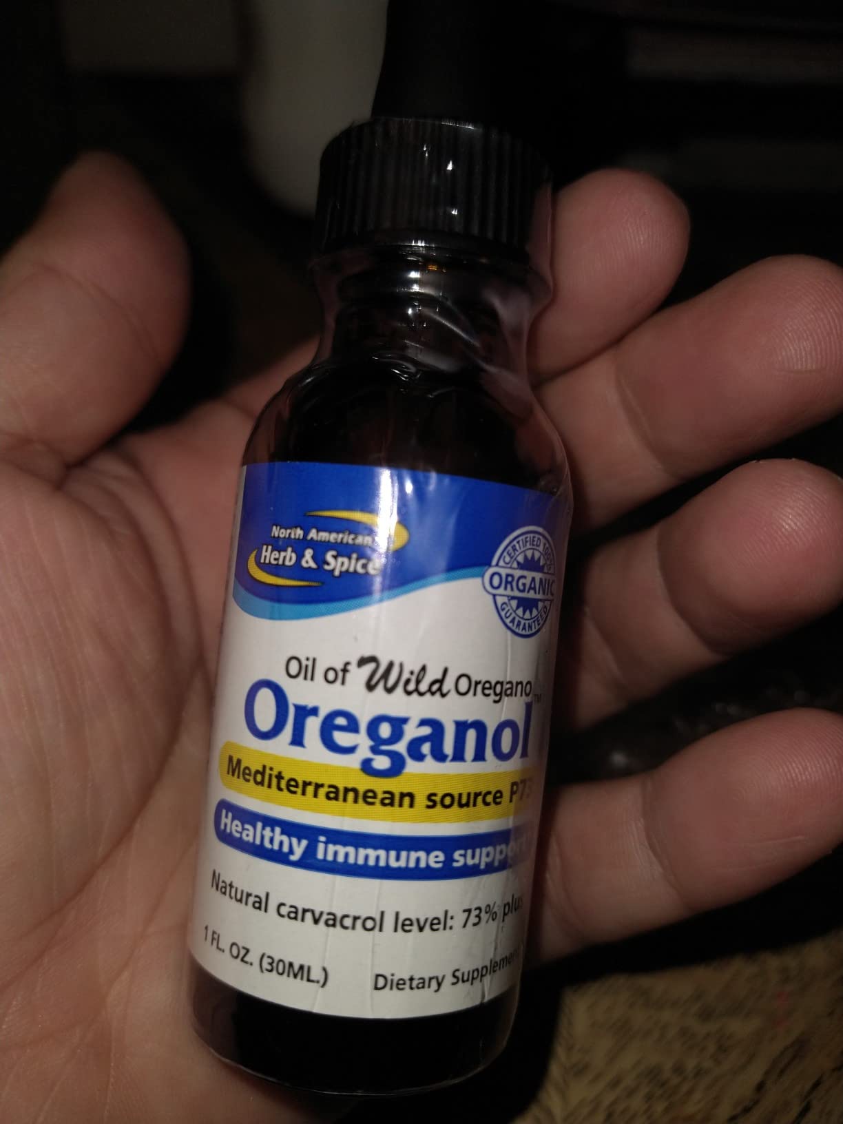 NORTH AMERICAN HERB & SPICE Oreganol - 1 fl. oz. - Unprocessed, Wild, Organic Oregano Oil - Mediterranean Source P73 - Non-GMO - 432 Servings customer photo 1