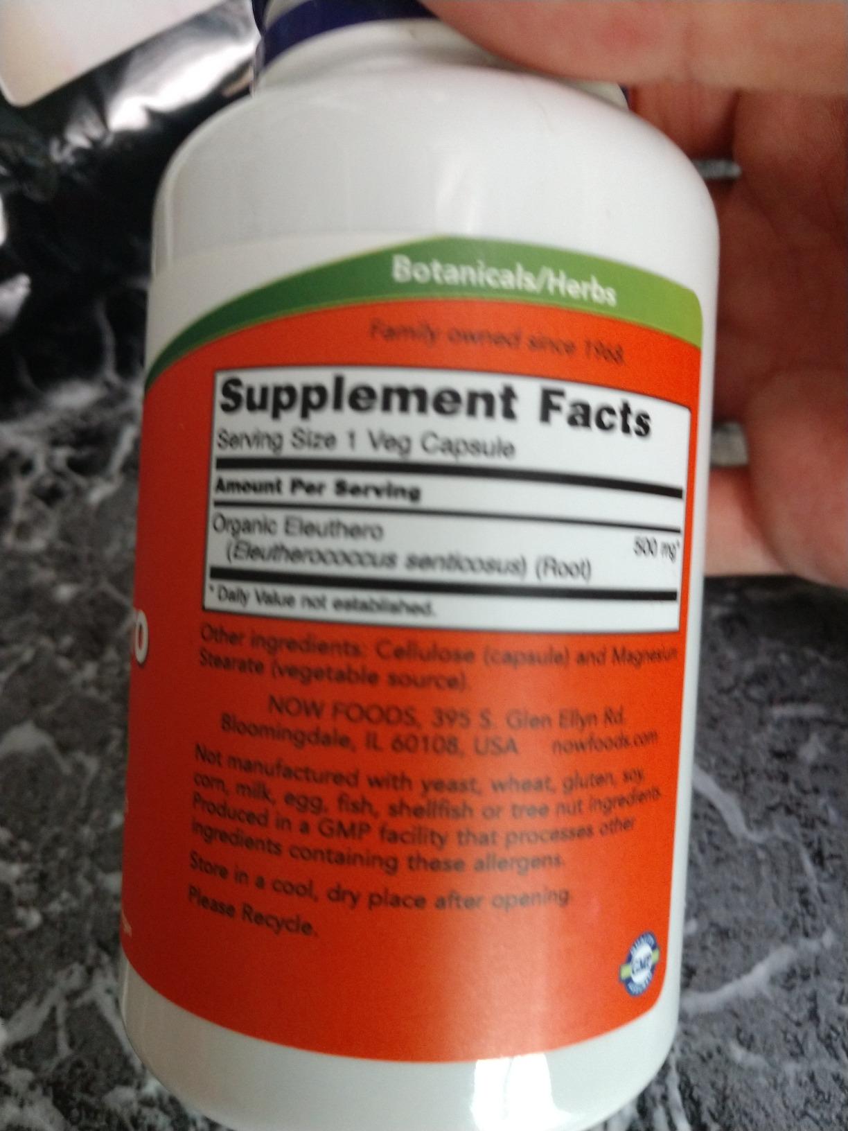 NOW Supplements, Eleuthero (Eleutherococcus senticosus) 500 mg, Adaptogenic Herb*, 250 Veg Capsules customer photo 1