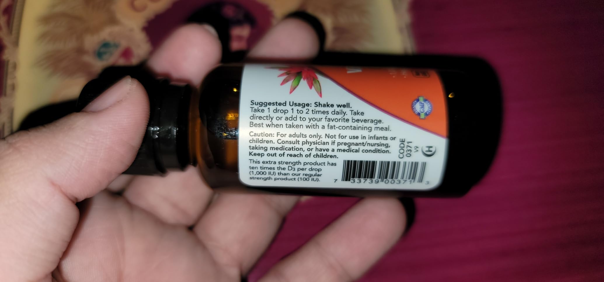 NOW Foods Supplements, Liquid Vitamin D-3, Strong Bones*, Structural Support*, 2-Ounce customer photo 2