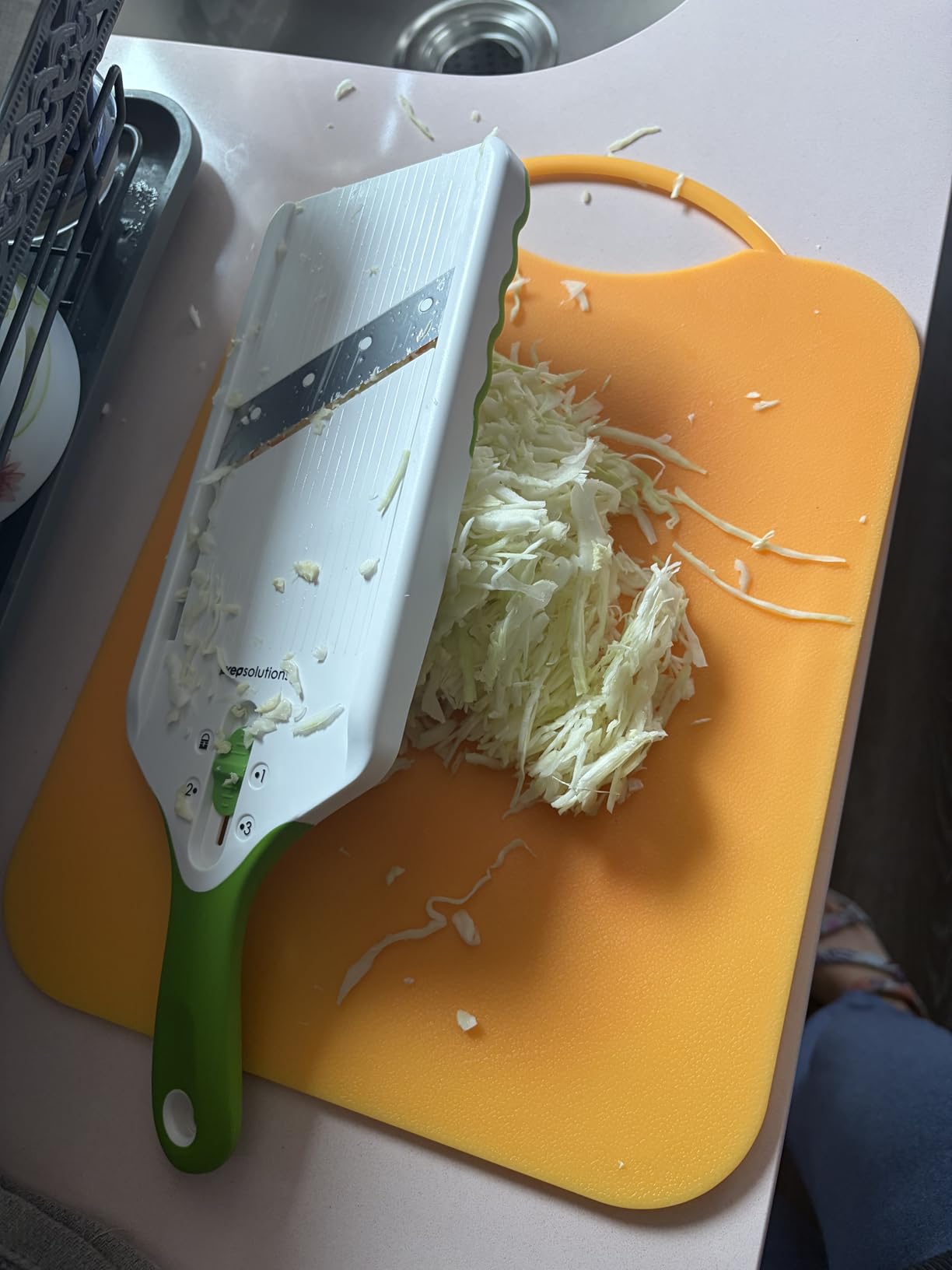 PrepSolutions Adjust-A-Slice Mandoline Slicer, Green - Adjustable Thickness, Perfect for Vegetables, Fruits, and More customer photo 2