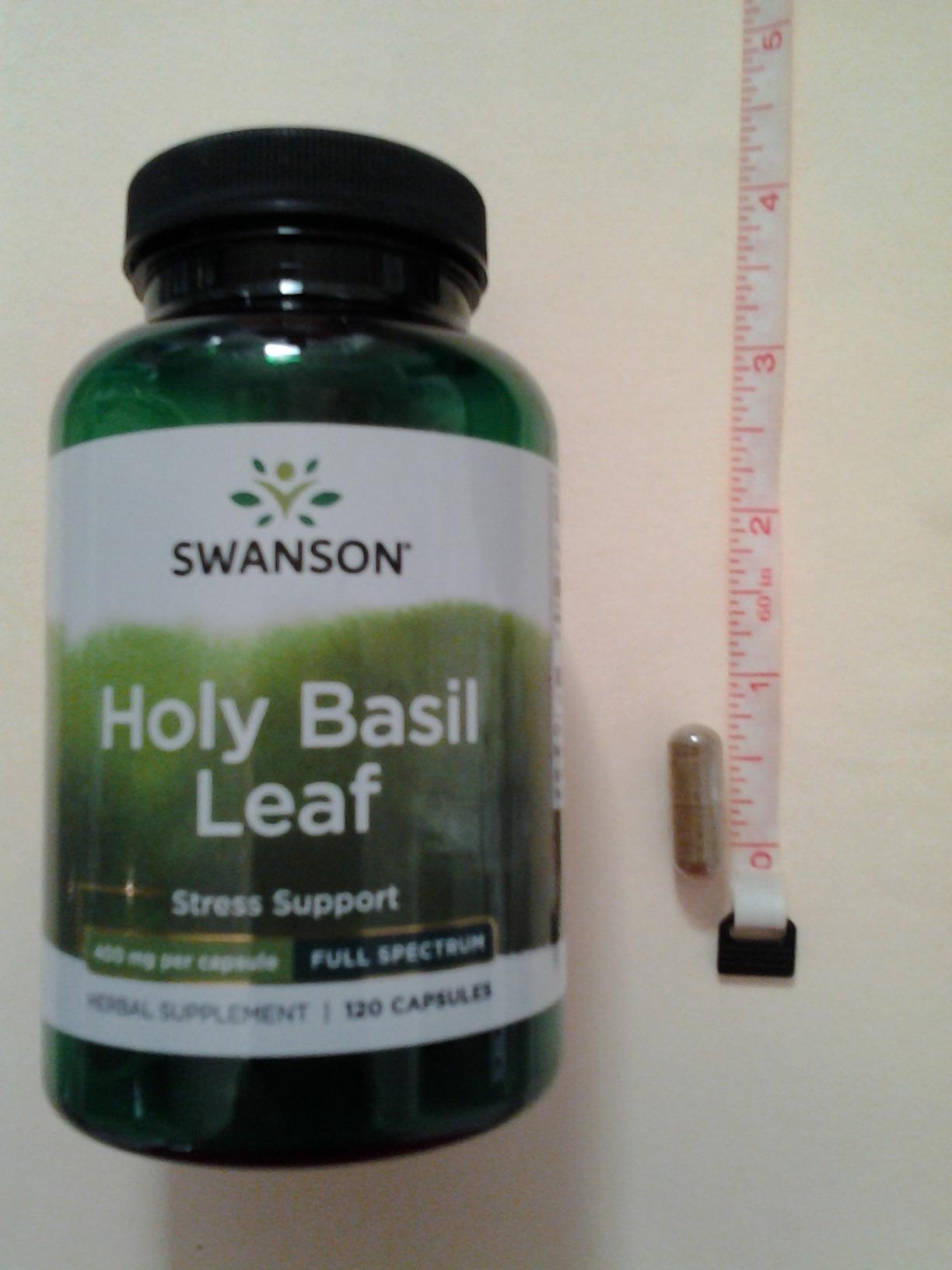 Swanson Holy Basil Leaf (Tulsi) - Stress Support and Well-Being Supplement - (120 Capsules, 800mg Per Serving) customer photo 1