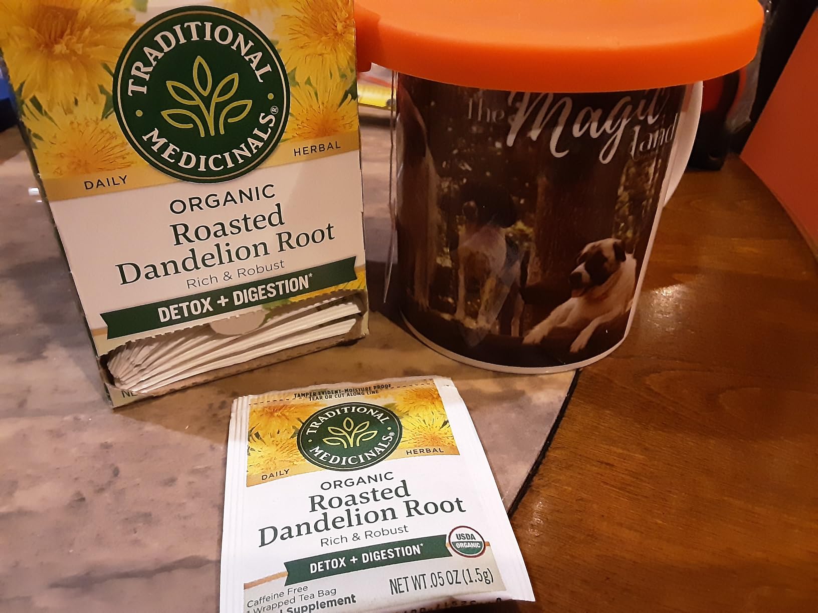 Traditional Medicinals Organic, Roasted, Dandelion Root Tea - Supports Normal Detox + Digestion - Kosher, Non-GMO, Caffeine-Free, Compostable - 16 Tea Bags customer photo 2