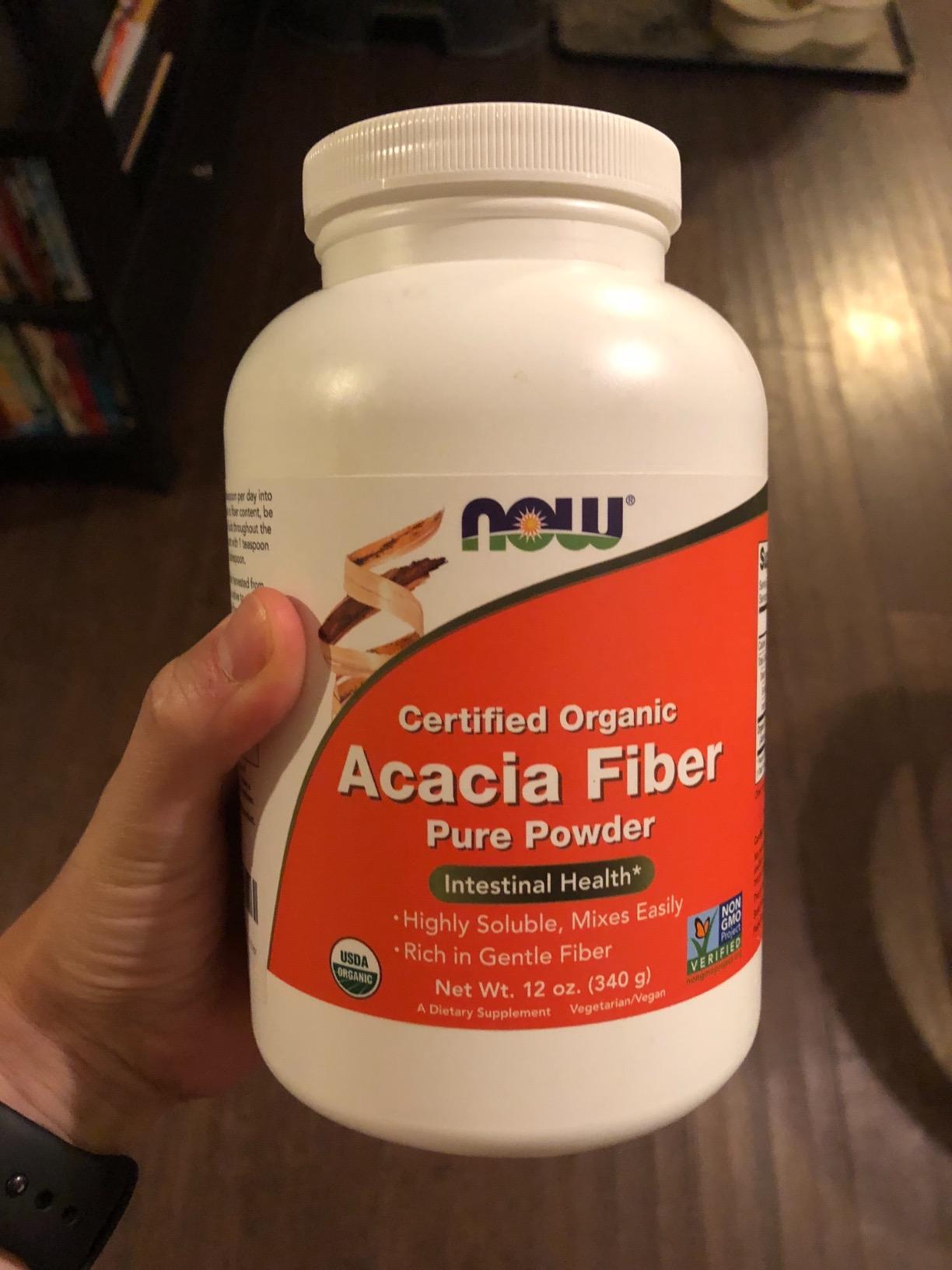 NOW Foods Supplements, Acacia Pure Powder, Certified Organic, Highly Soluble, Mixes Easily, Intestinal Health*, 12-Ounce customer photo 2