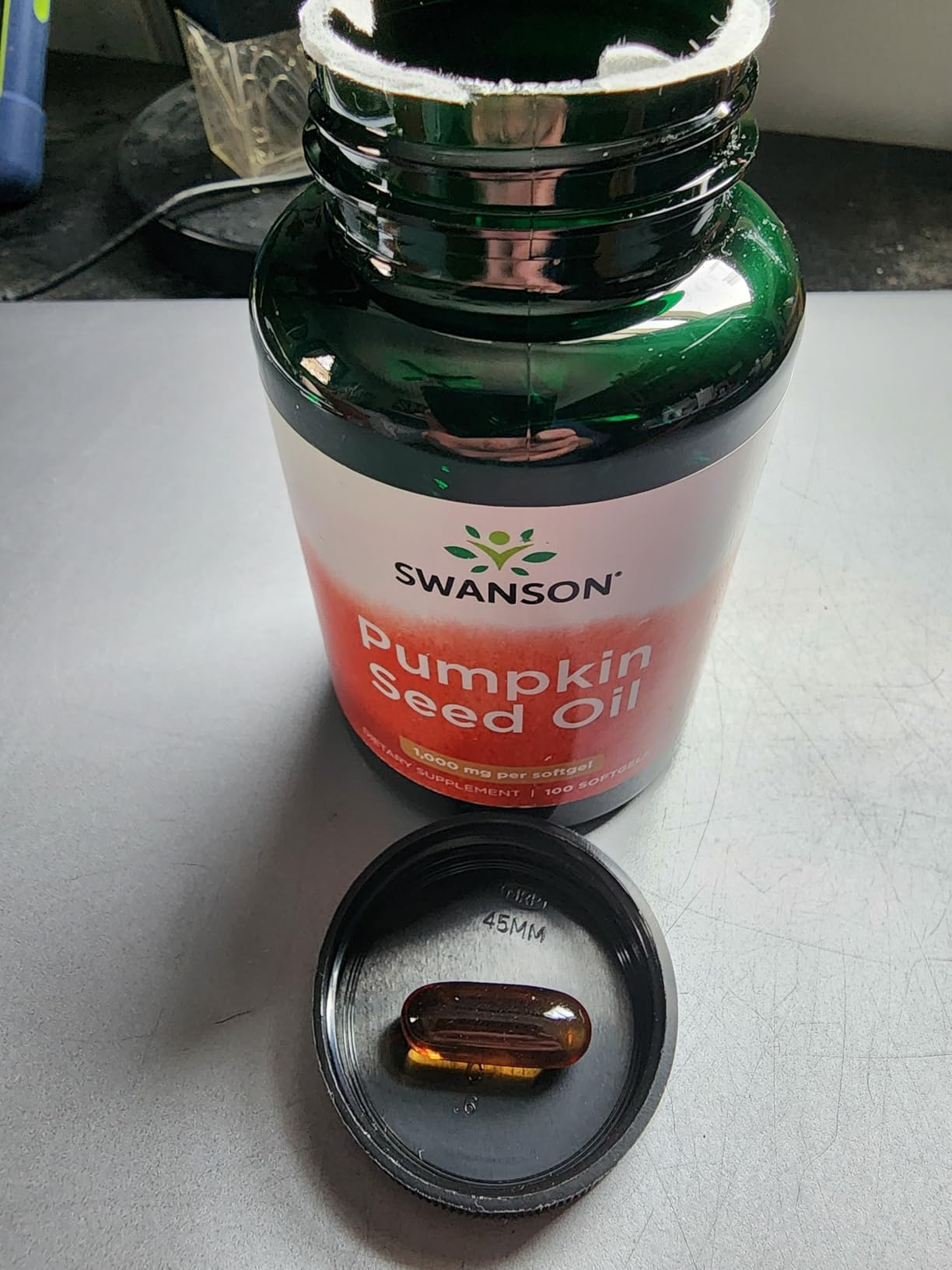 Swanson Pumpkin Seed Oil Prostate and Wellness Support Supplement for Men Seeking Natural EFA Benefits - Highly Bioavailable - 1,000 mg (100 Softgels) customer photo 1