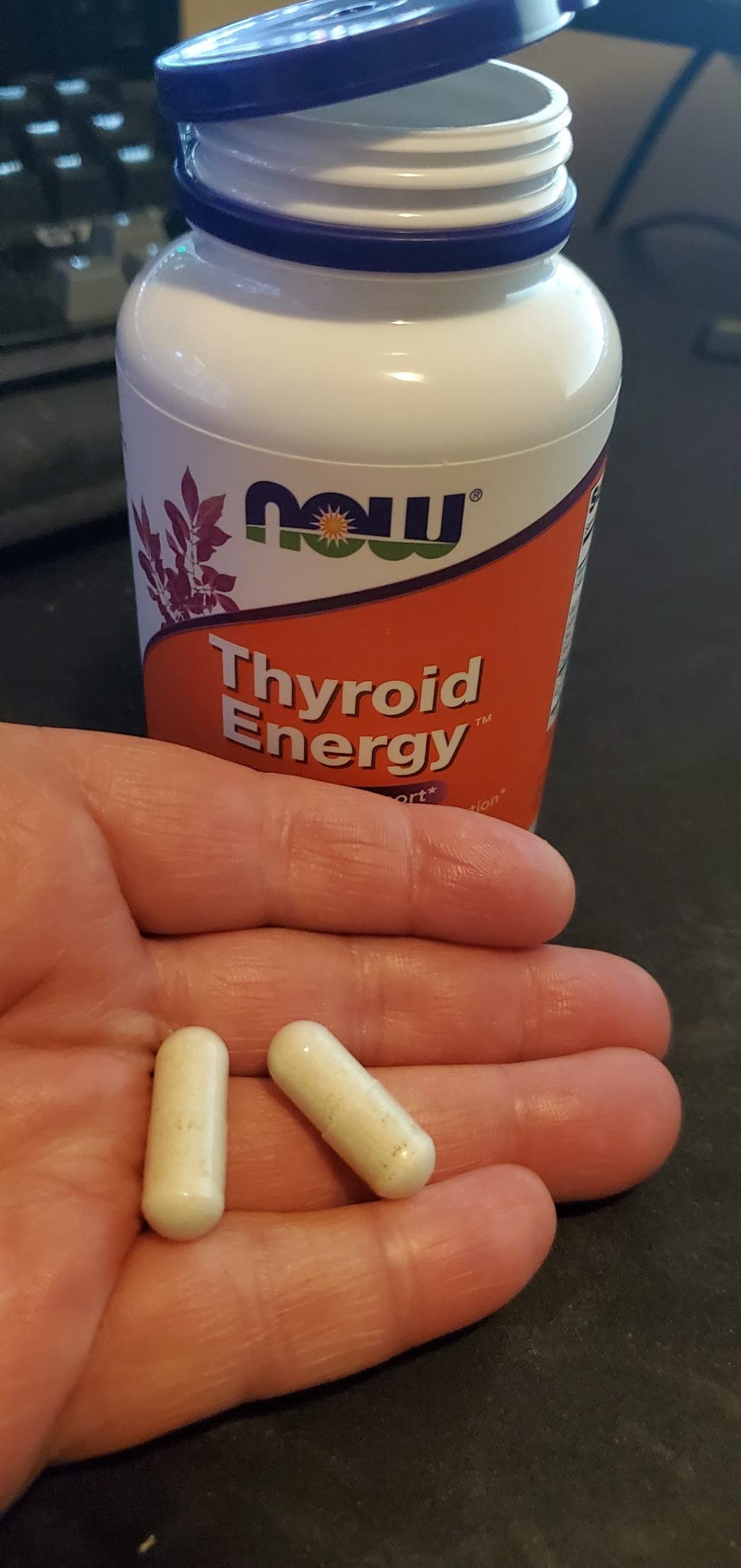 NOW Foods Supplements, Thyroid Energy, Iodine and Tyrosine plus Selenium, Zinc and Copper, 180 Veg Capsules customer photo 1