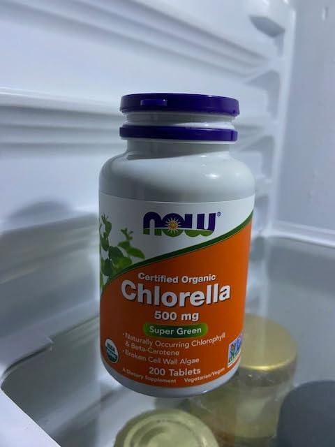 NOW Foods Supplements, Organic Chlorella 500 mg with naturally occurring Chlorophyll, Beta-Carotene, mixed Carotenoids, Vitamin C, Iron and Protein, 200 Tablets customer photo 1