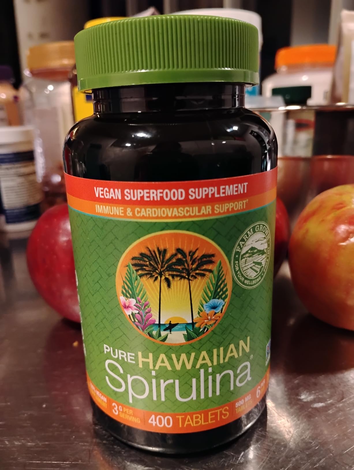 Nutrex Hawaii Pure Hawaiian Spirulina - Vegan Superfood, 1000 mg Tablets, Farm Grown in Kona, Non-GMO, Immune Support & Cellular Energy, 180 Count (Pack of 1) customer photo 2