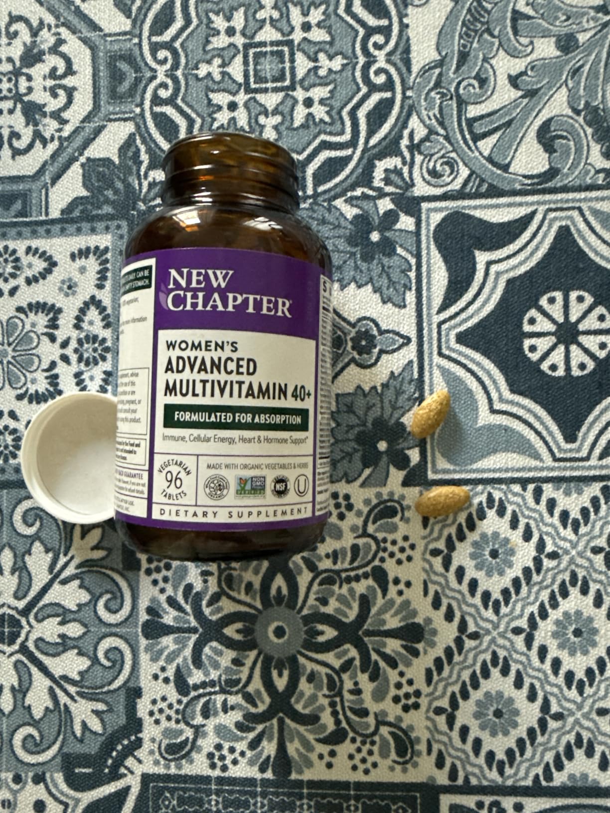 New Chapter Women's Multivitamin 40+ Advanced Formula for Heart, Hormone, Immune & Energy Support, Higher Levels of Whole-Food Fermented B Vitamins +D3, Made with Organic Non-GMO Ingredients, 96 Count customer photo 1