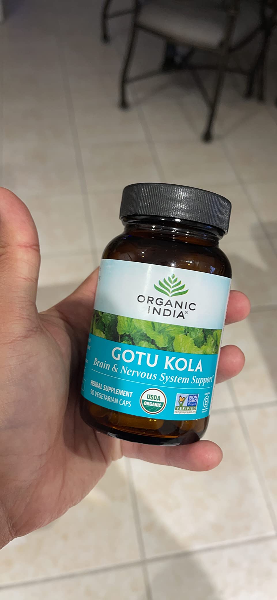 ORGANIC INDIA Gotu Kola Herbal Supplement - Adaptogen for Brain & Nervous System Support, Vegan, Gluten-Free, Kosher, USDA Certified Organic, Non-GMO, Calming, Mental Clarity - 90 Capsules customer photo 2