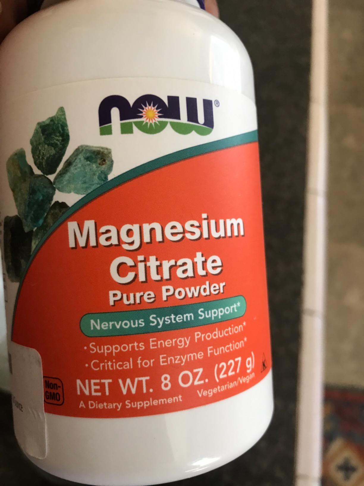 NOW Foods Supplements, Magnesium Citrate Pure Powder, Enzyme Function*, Nervous System Support*, 8-Ounce customer photo 2