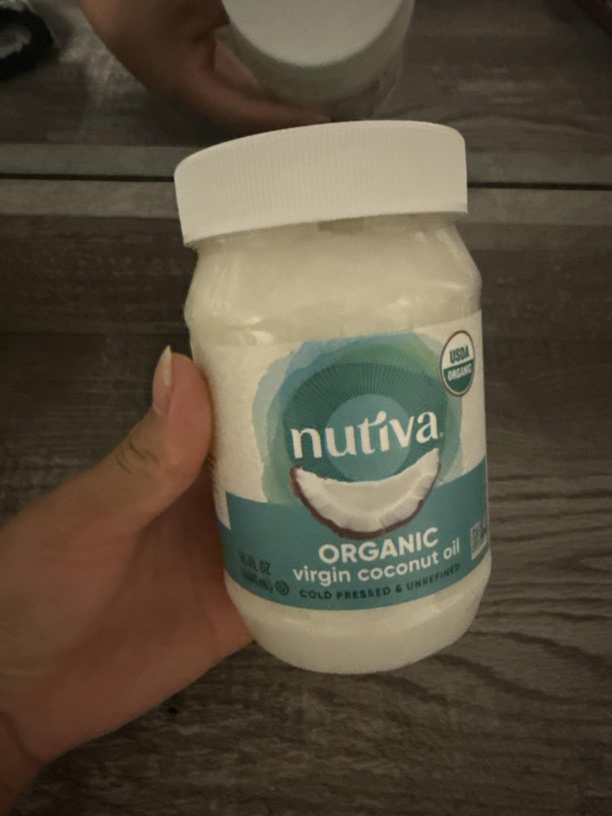 Nutiva Organic, Cold-Pressed, Unrefined, Virgin Coconut Oil from Fresh, non-GMO, Sustainably Farmed Coconuts, 15-ounce customer photo 2
