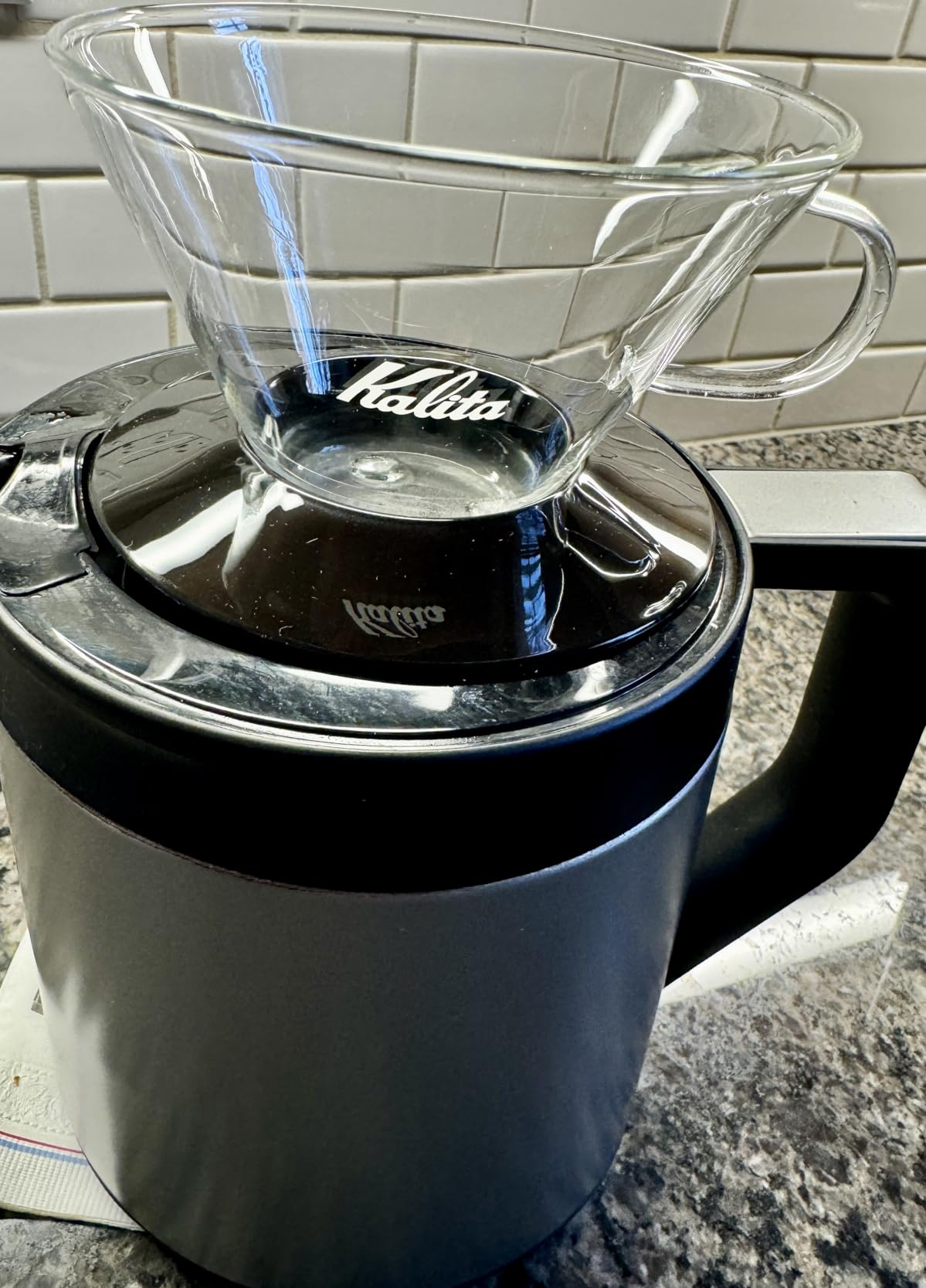 Kalita Wave Pour Over Coffee Dripper, Size 185, Makes 16-26oz, Heat-Resistant Glass customer photo 2