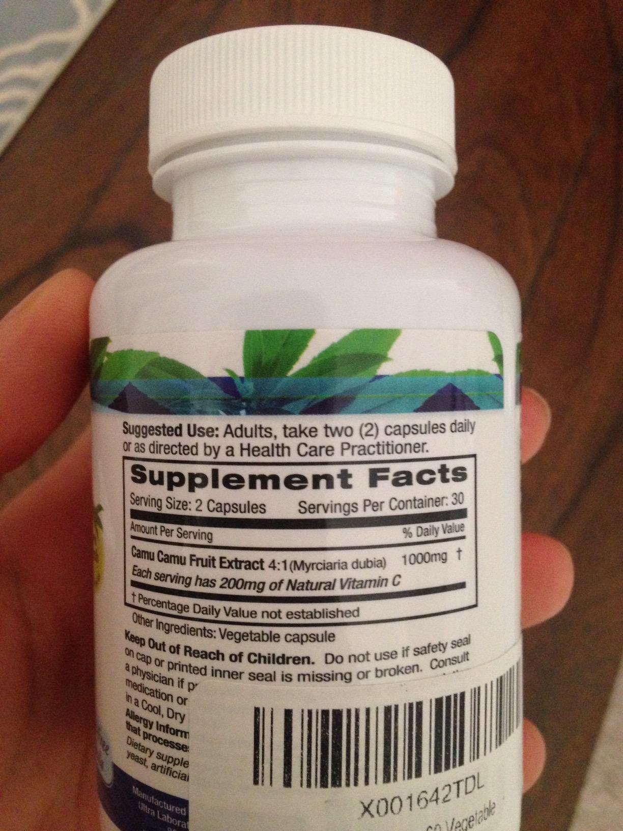 Emerald Labs Camu Camu - Plant-Sourced Vitamin C, Bioflavonoids, Amino Acids & B Vitamins - Gluten-Free, Vegan - 60 Vegetable Capsules (30-Day Supply) customer photo 2