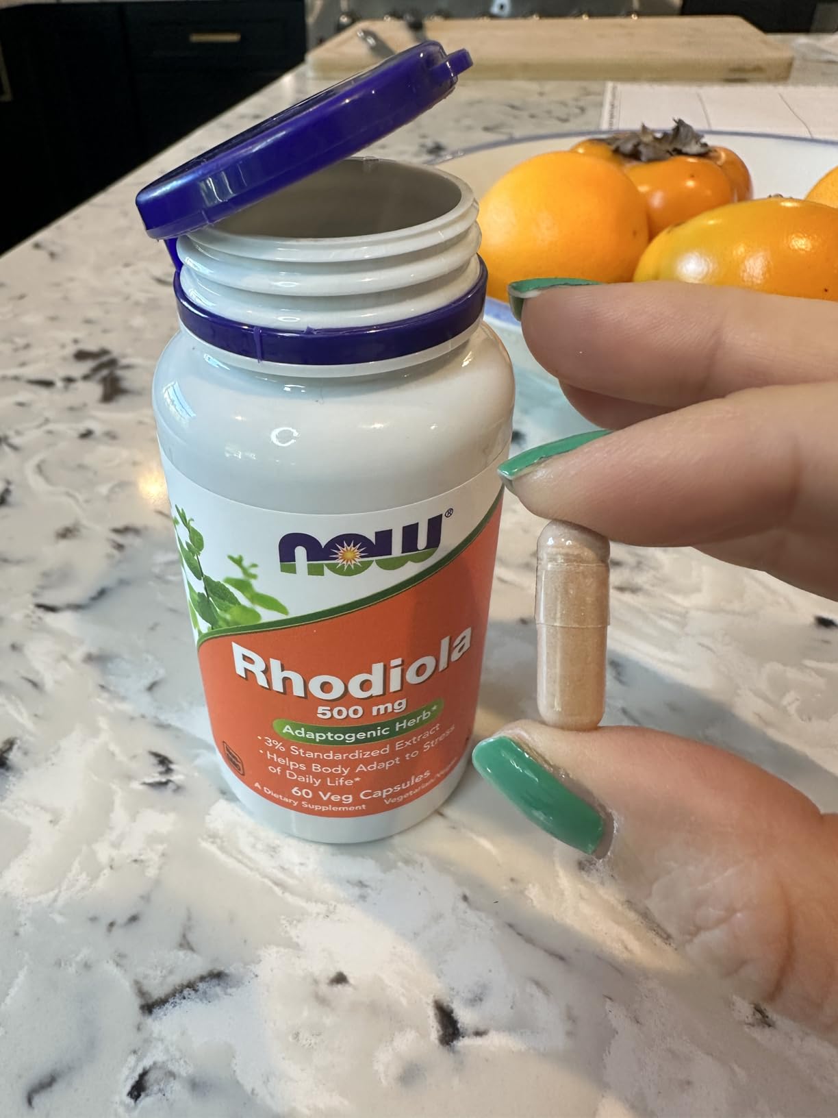 NOW Supplements, Rhodiola 500 mg, Helps Body Adapt to Stress of Daily Life*, Adaptogenic Herb*, 60 Veg Capsules customer photo 1