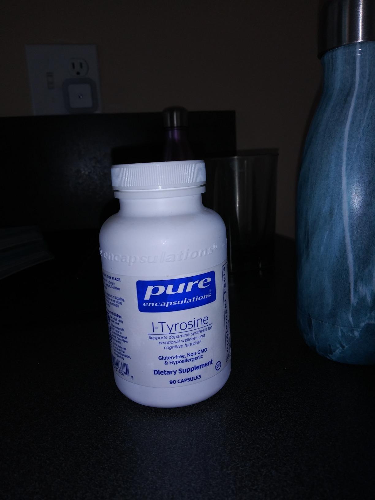 Pure Encapsulations L-Tyrosine - Amino Acid Supplement - for Brain Support, Dopamine & Thyroid Function* - Vegan & Non-GMO - 90 Capsules customer photo 1